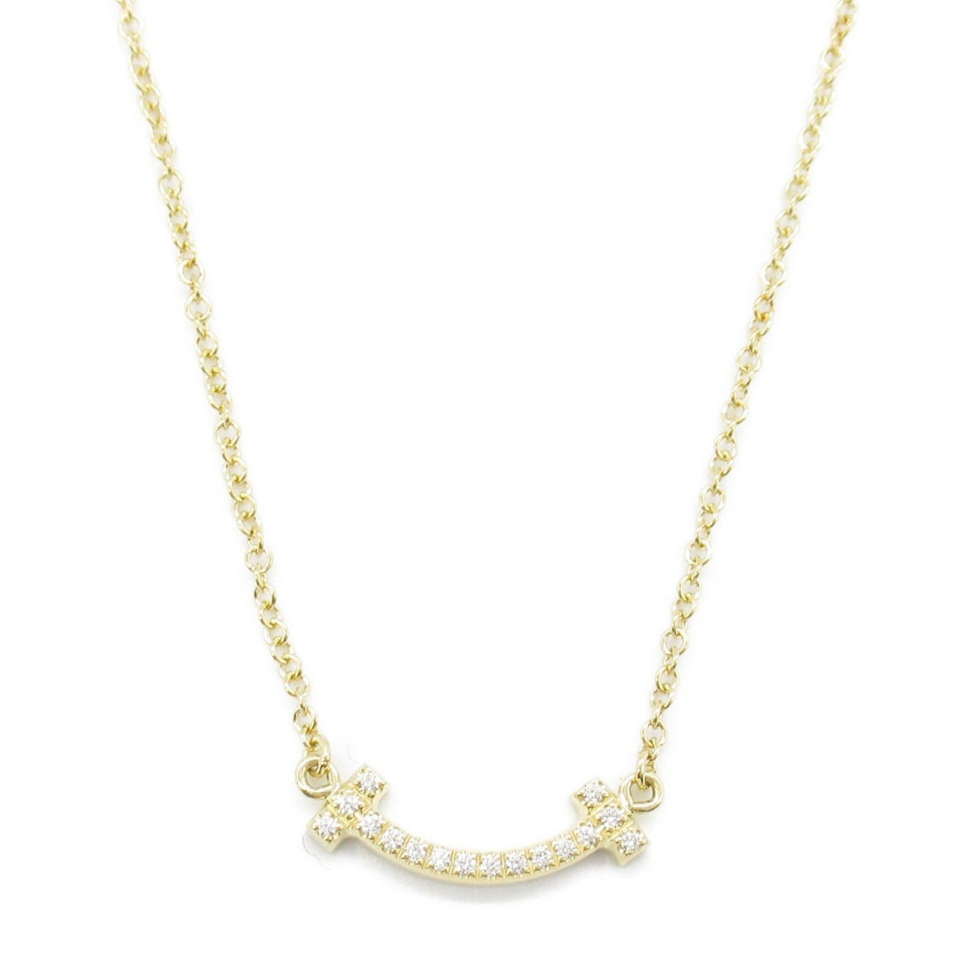 Tiffany & Co T Smile, Gold, Yellow Gold, necklace