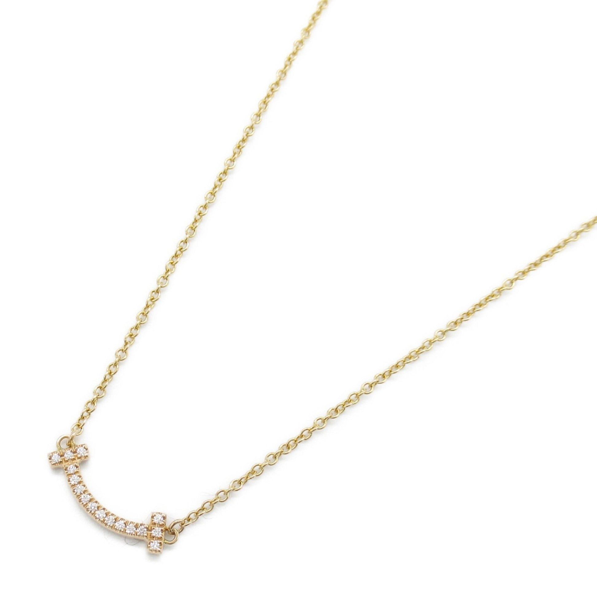 Tiffany & Co T Smile, Gold, Rose Gold, necklace