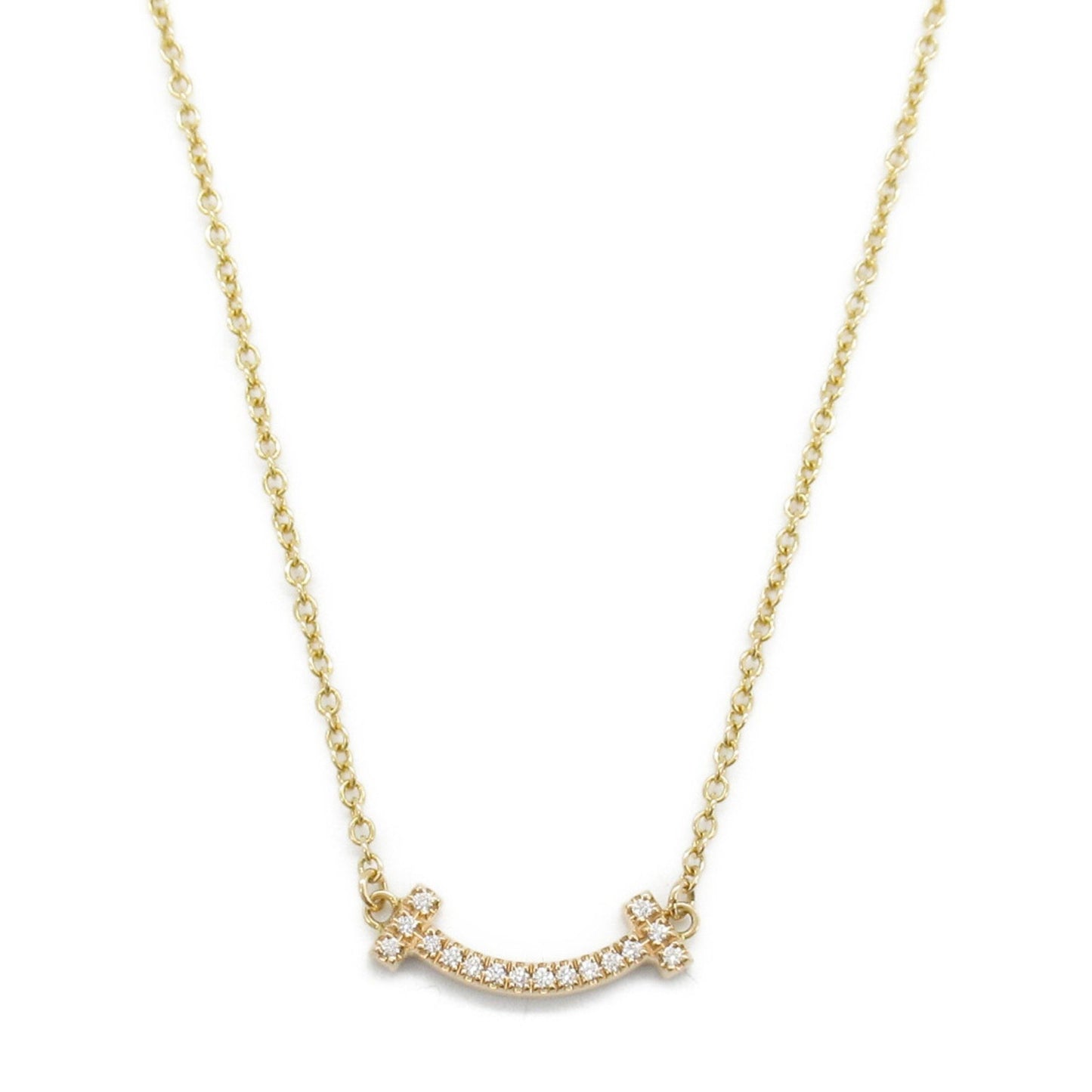 Tiffany & Co T Smile, Gold, Rose Gold, necklace