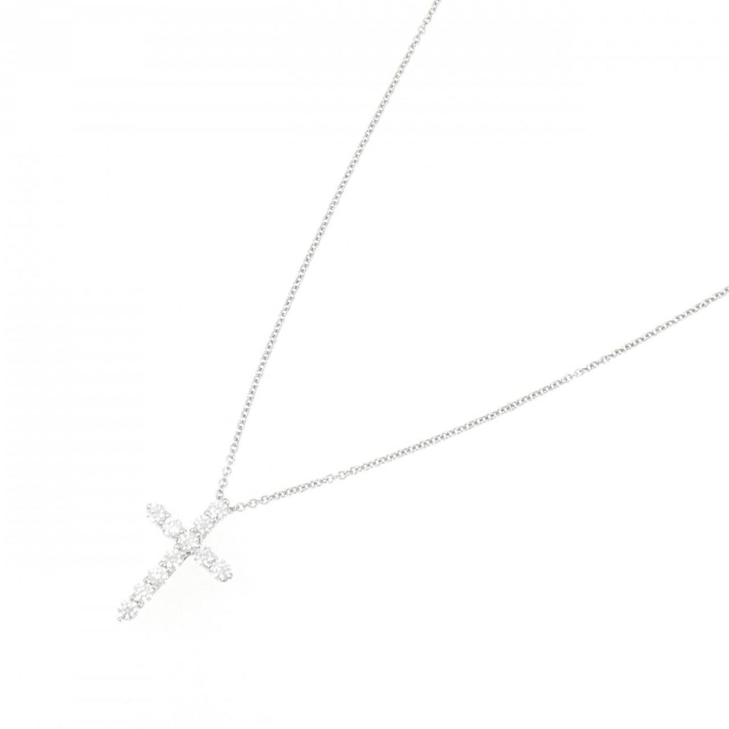 Tiffany & Co Croix, Silver, Platinum, necklace