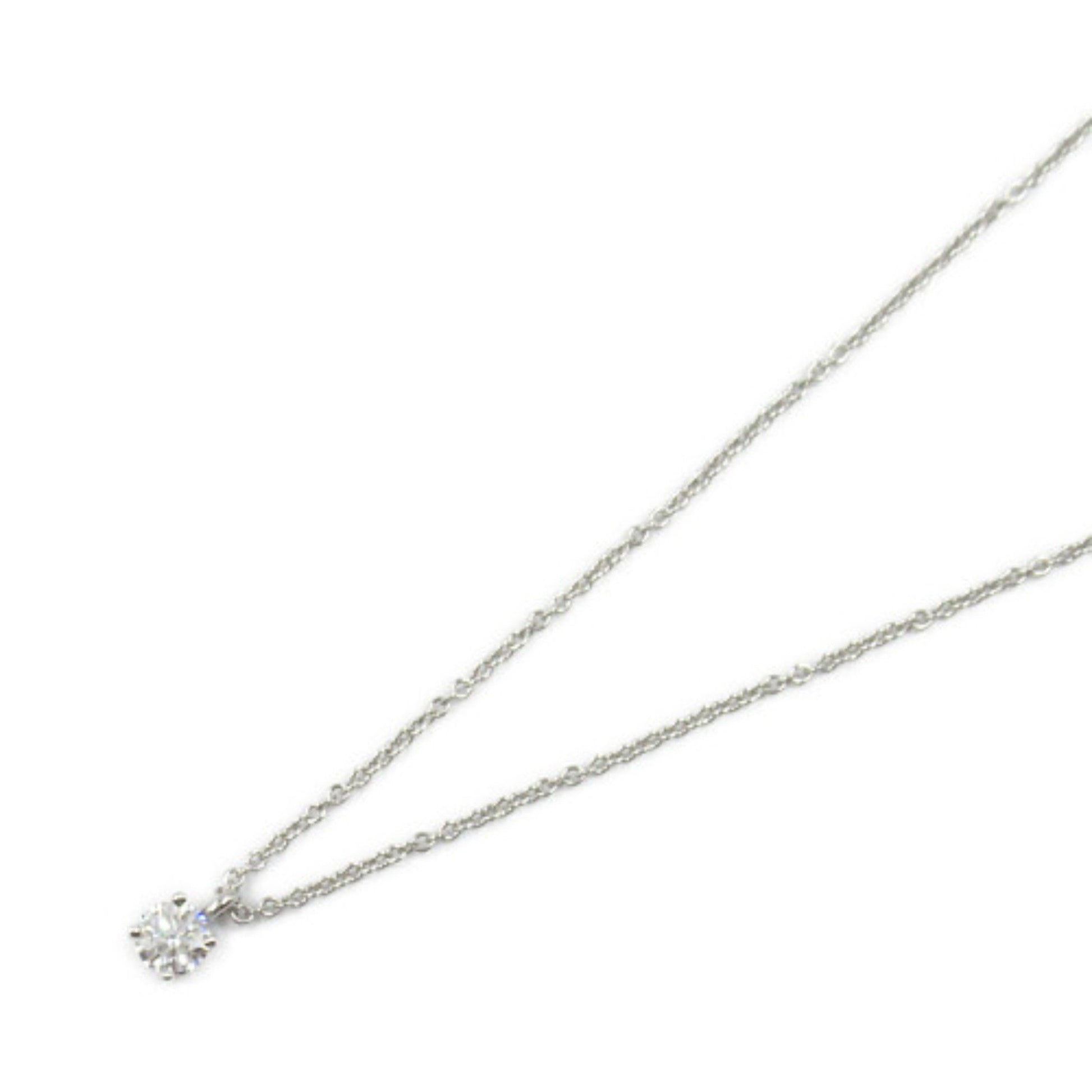 Tiffany & Co Solitaire, Silver, Platinum, necklace