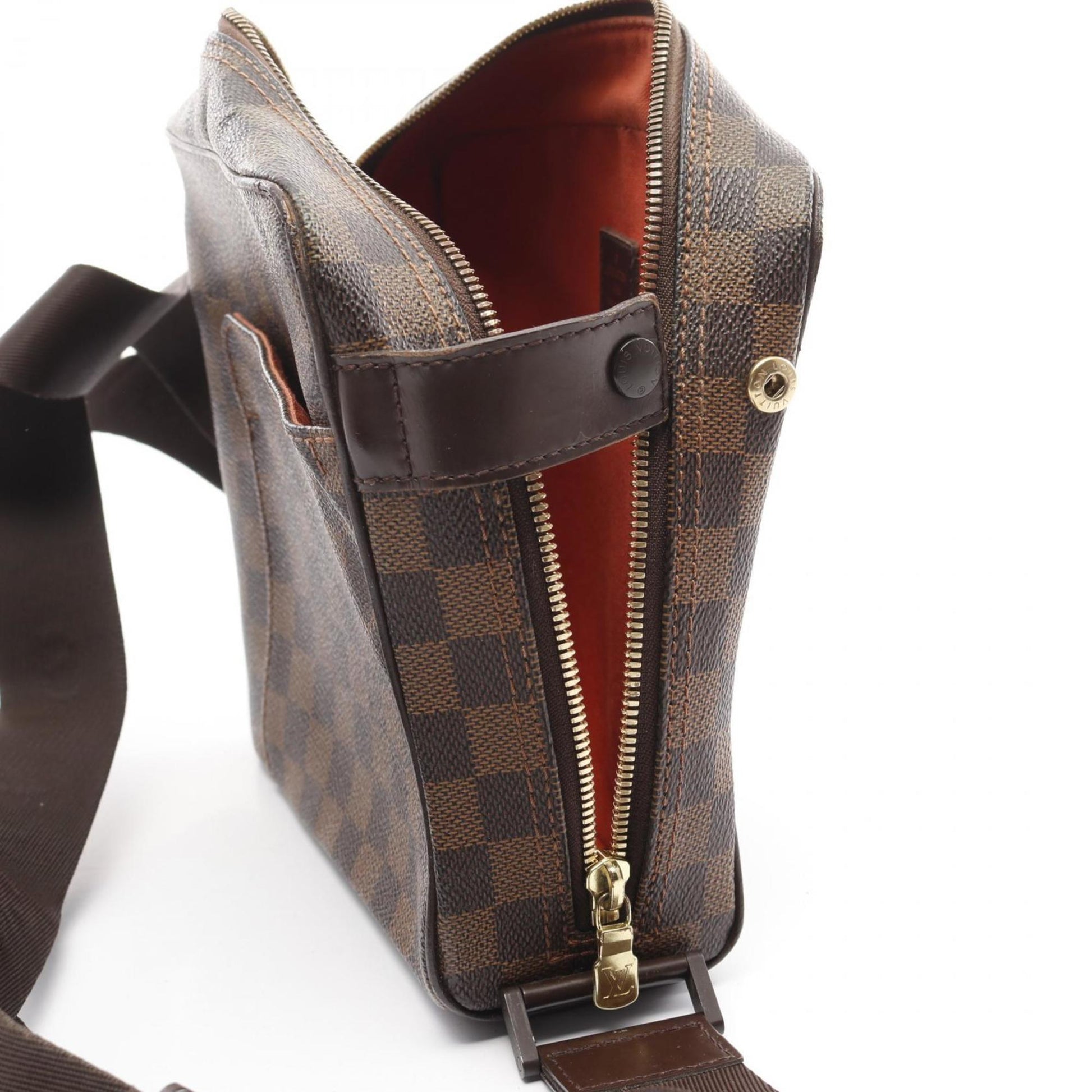 Louis Vuitton Olav, Brown, Canvas, shoulder