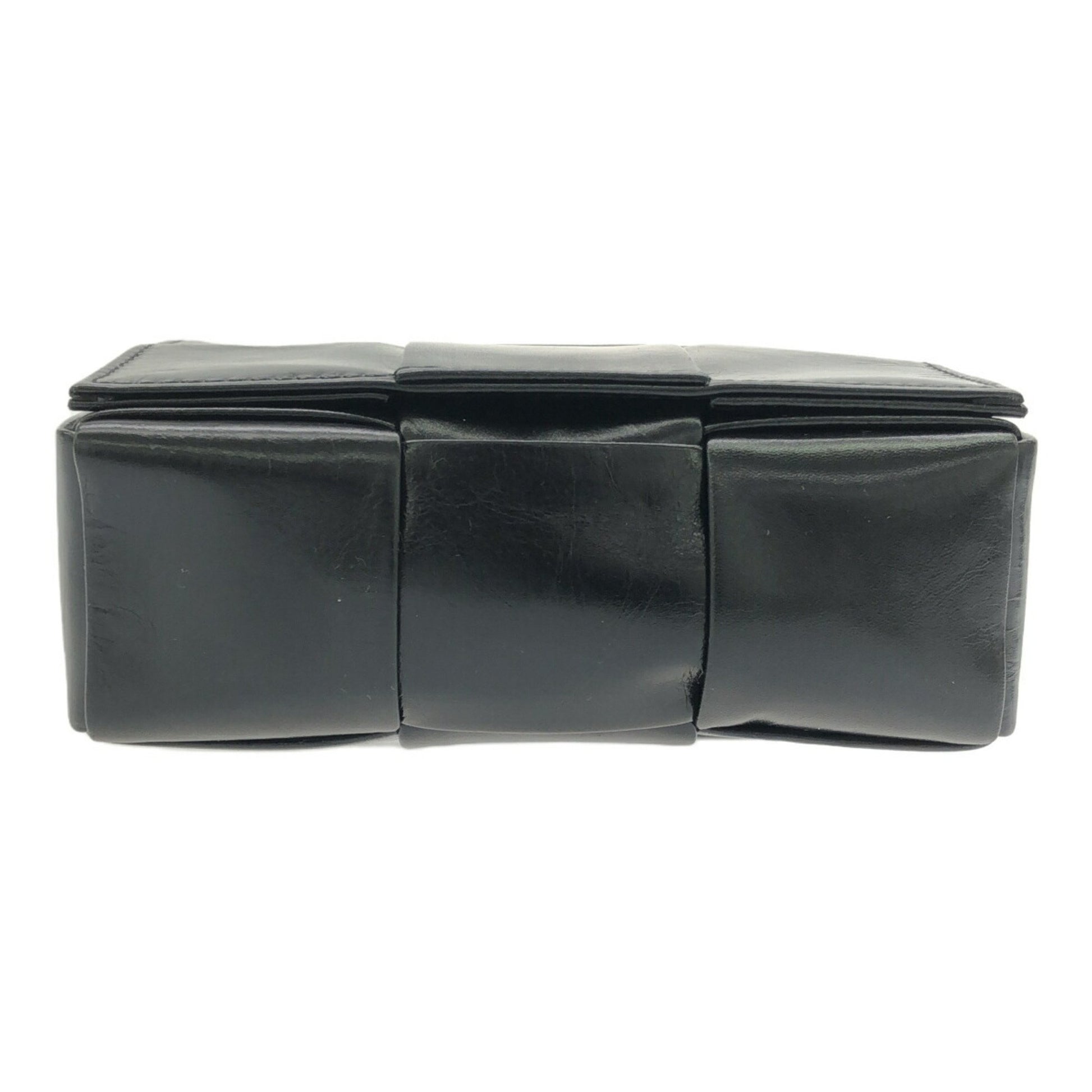 Bottega Veneta Cassette, Black, Leather, shoulder