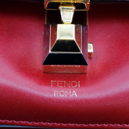 Fendi Kan I, Red, Leather, shoulder
