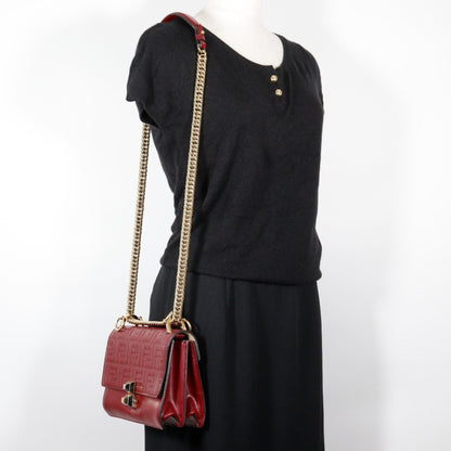 Fendi Kan I, Red, Leather, shoulder