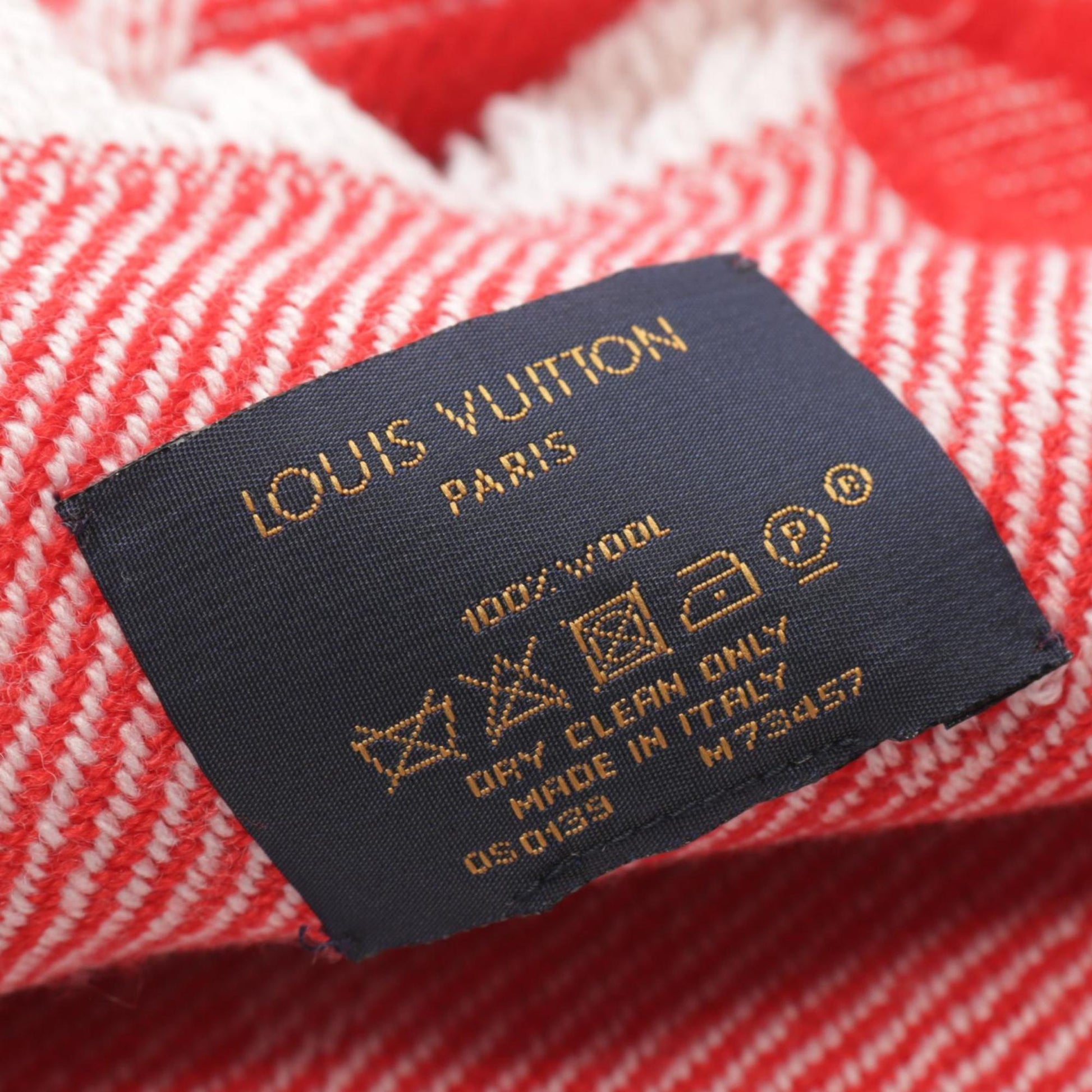 Louis Vuitton, Red, Wool, scarf