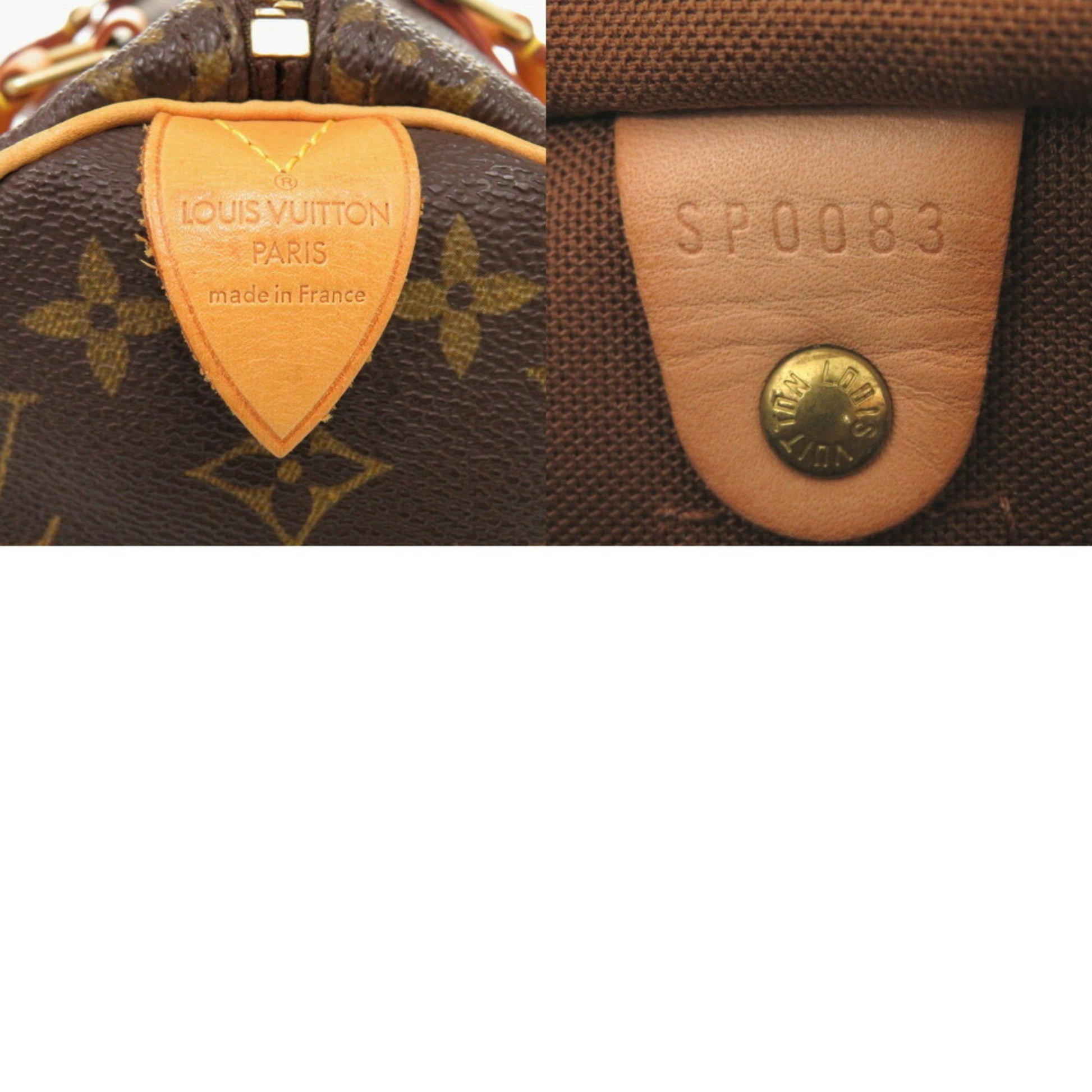 Louis Vuitton Speedy 25, Brown, Canvas, handbag
