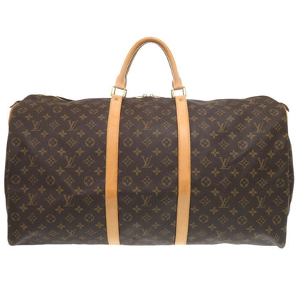 Louis Vuitton Keepall 60, Brown, Canvas, travel