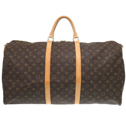 Louis Vuitton Keepall 60, Brown, Canvas, travel
