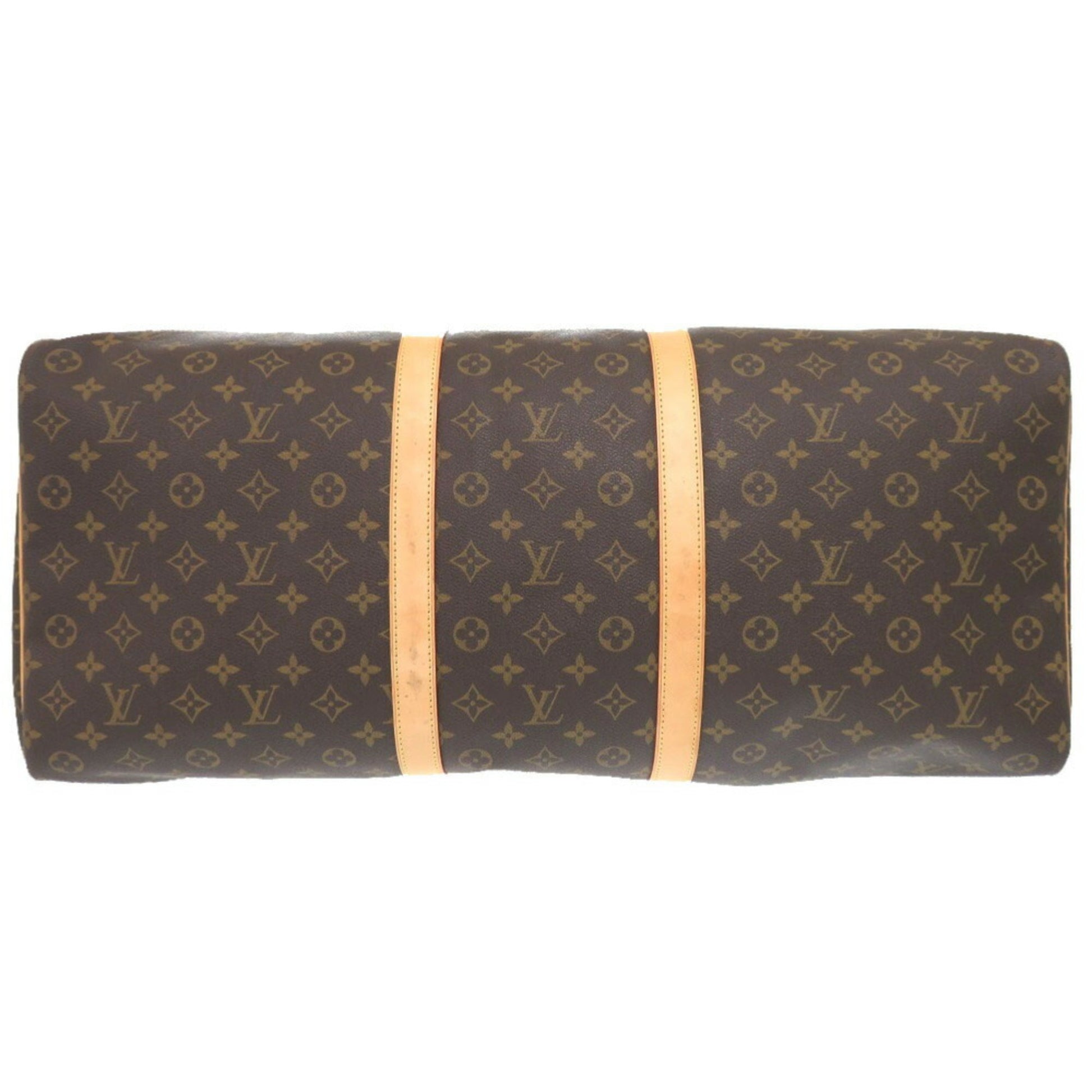Louis Vuitton Keepall 60, Brown, Canvas, travel