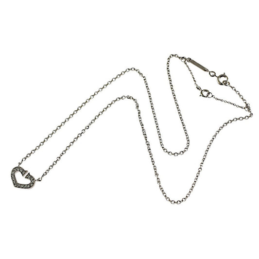 Cartier C heart, Silver, White Gold, necklace