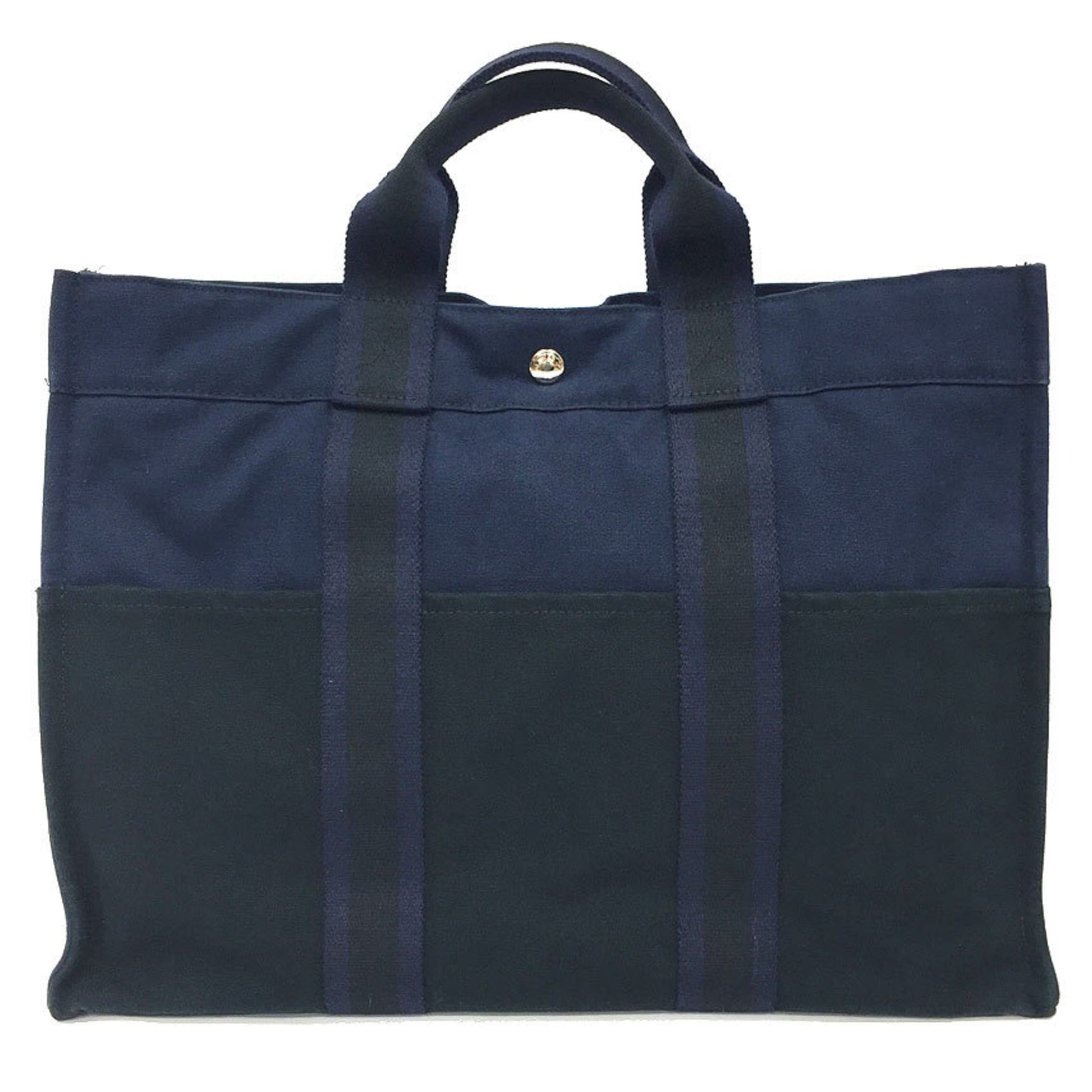 Hermès Toto, Navy, Canvas, tote