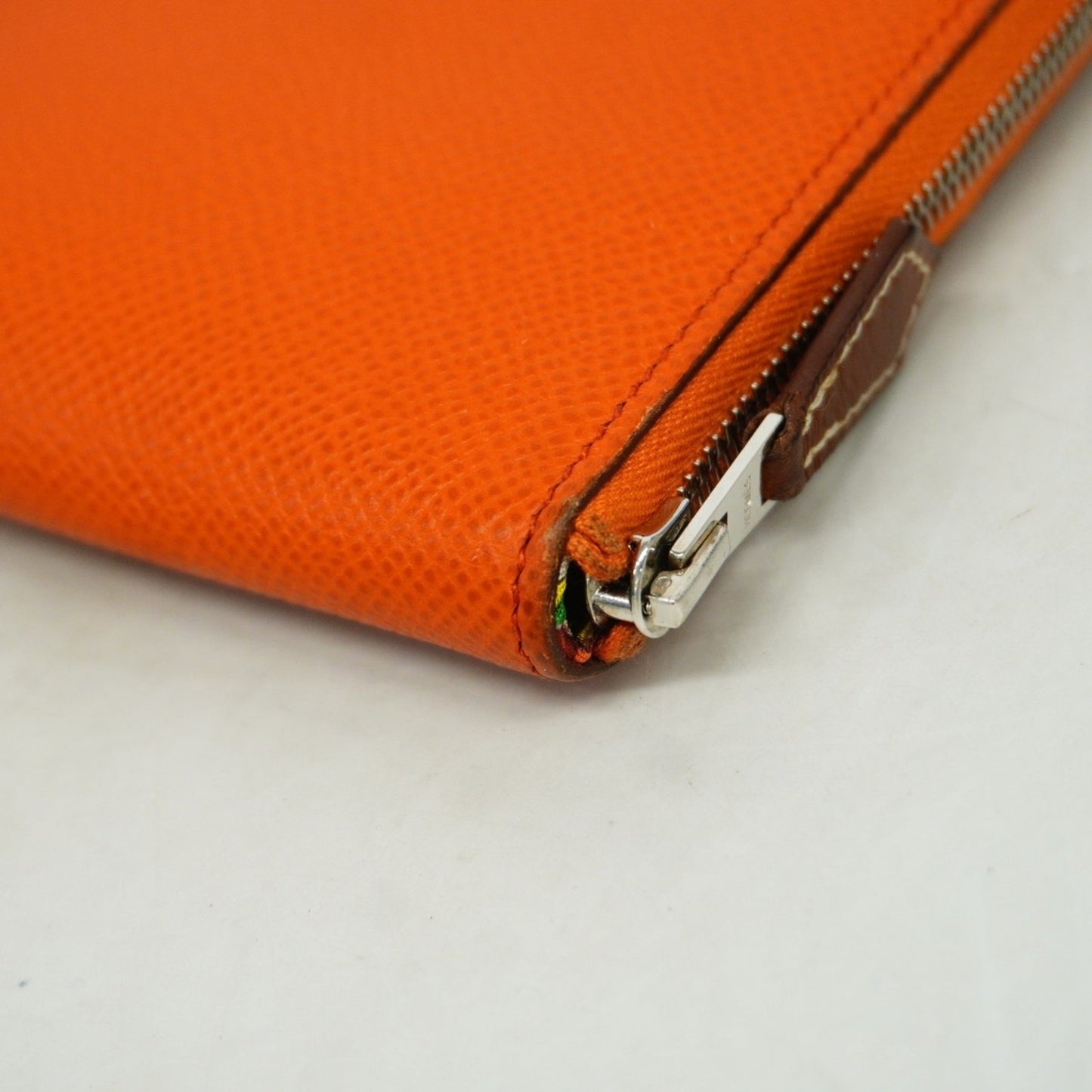 Hermès Silk'In, Orange, Leather, wallet