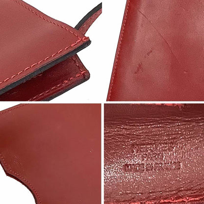 Hermès Onimetou, Burgundy, Leather, clutch