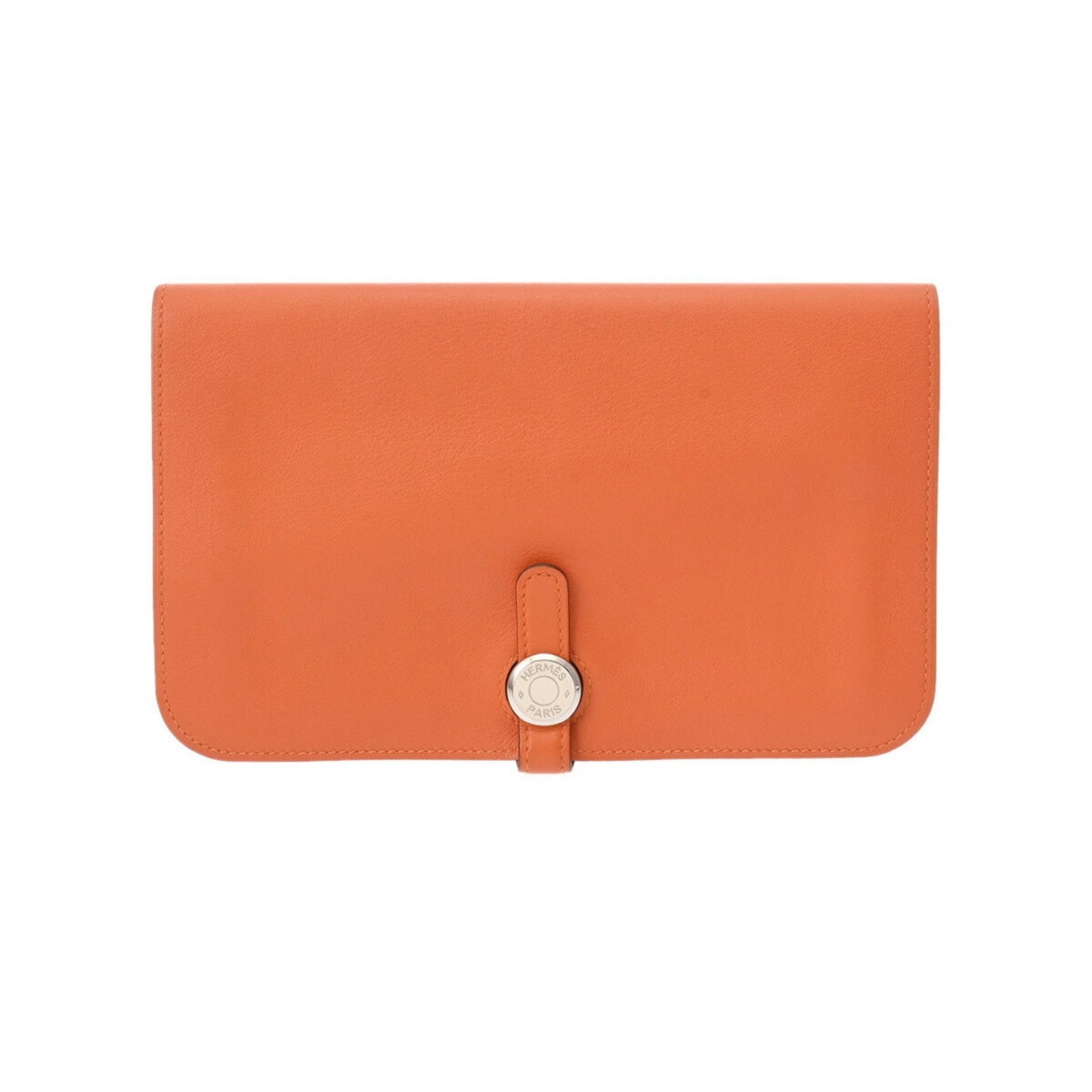 Hermès Dogon, Orange, Leather, wallet