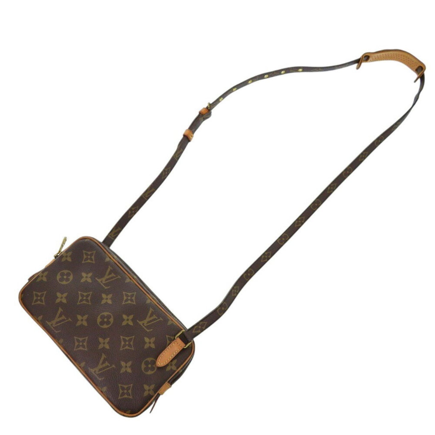 Louis Vuitton Marly, Brown, Canvas, shoulder