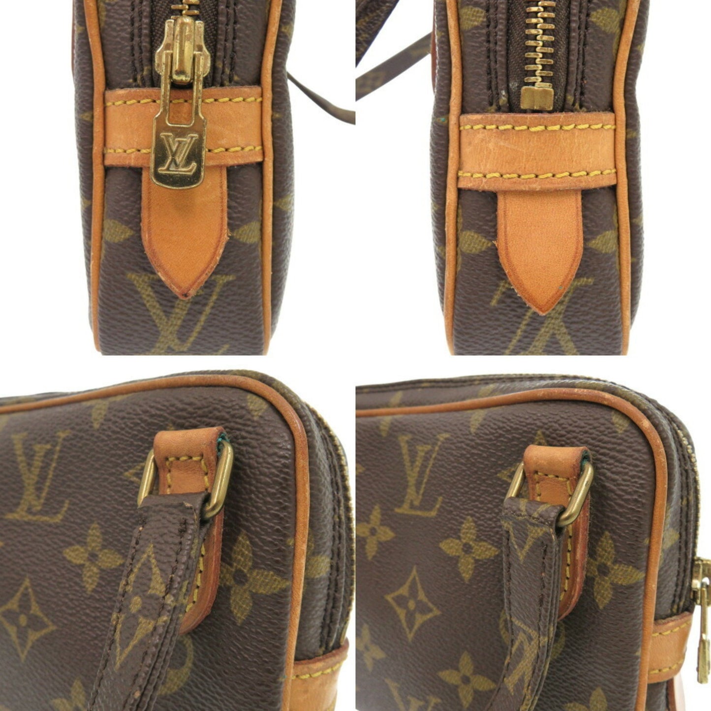 Louis Vuitton Marly, Brown, Canvas, shoulder