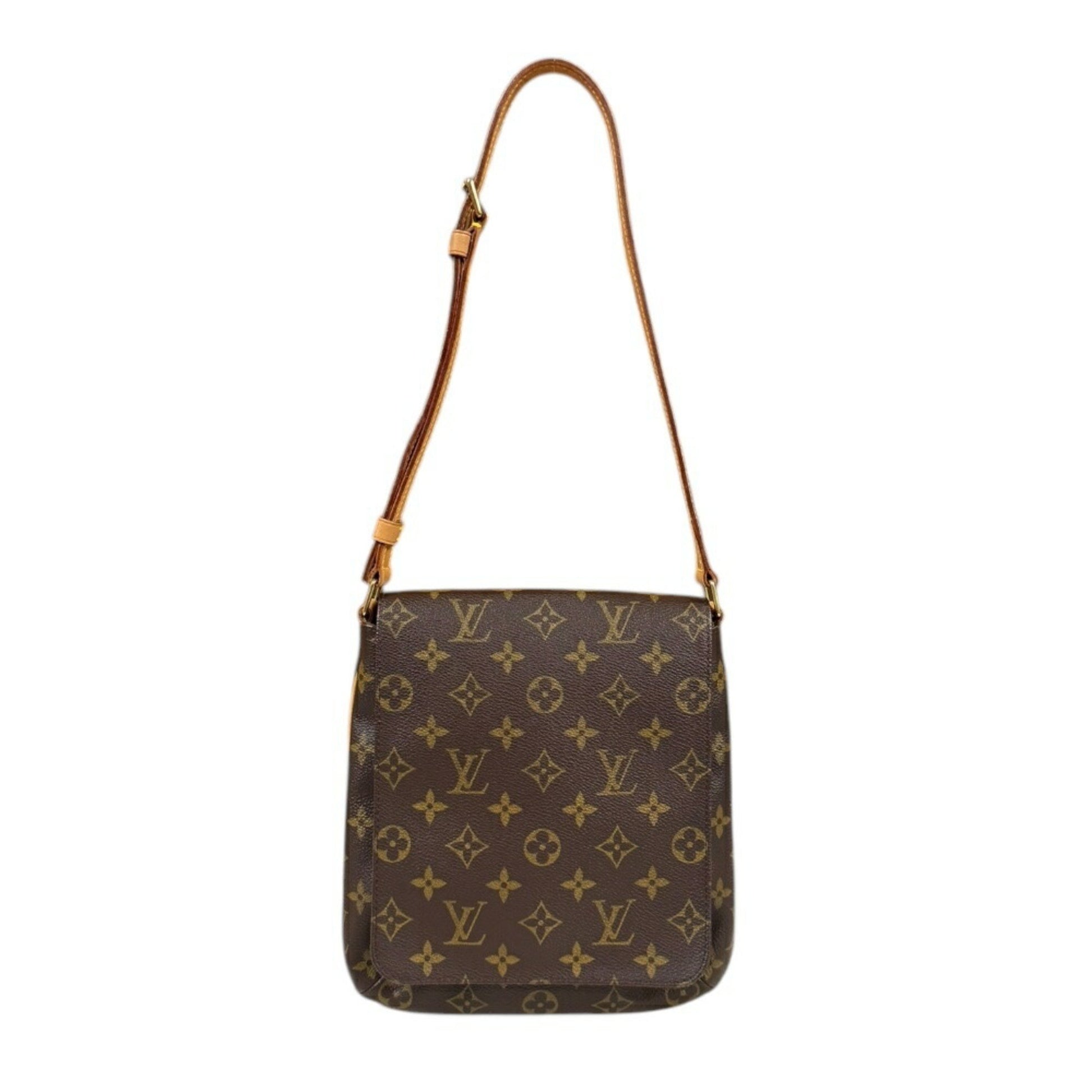 Louis Vuitton Musette Salsa, Brown, Canvas, shoulder