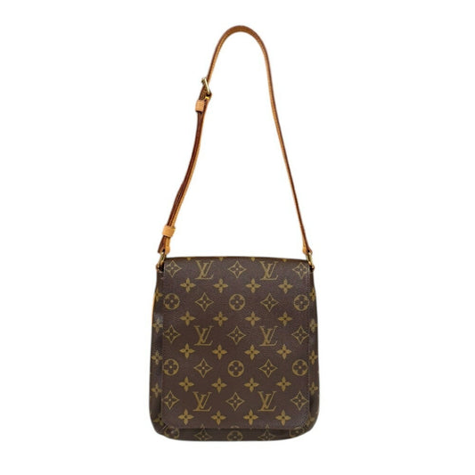 Louis Vuitton Musette Salsa, Brown, Canvas, shoulder