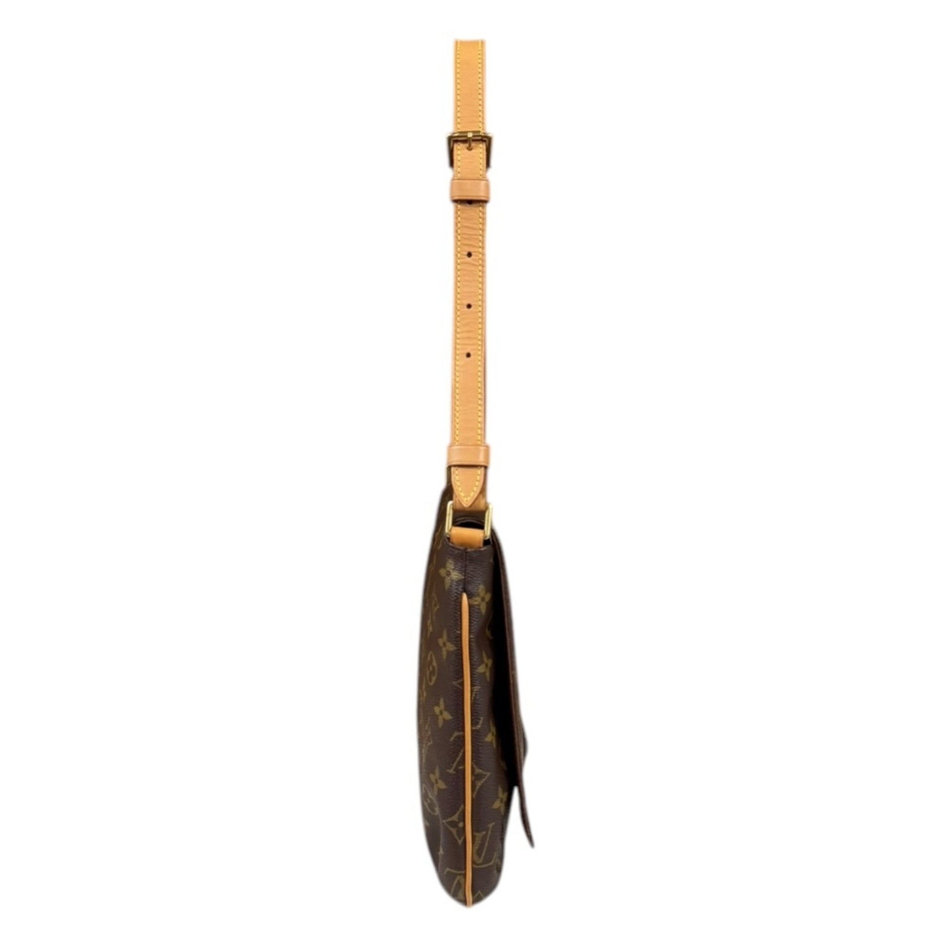 Louis Vuitton Musette Salsa, Brown, Canvas, shoulder