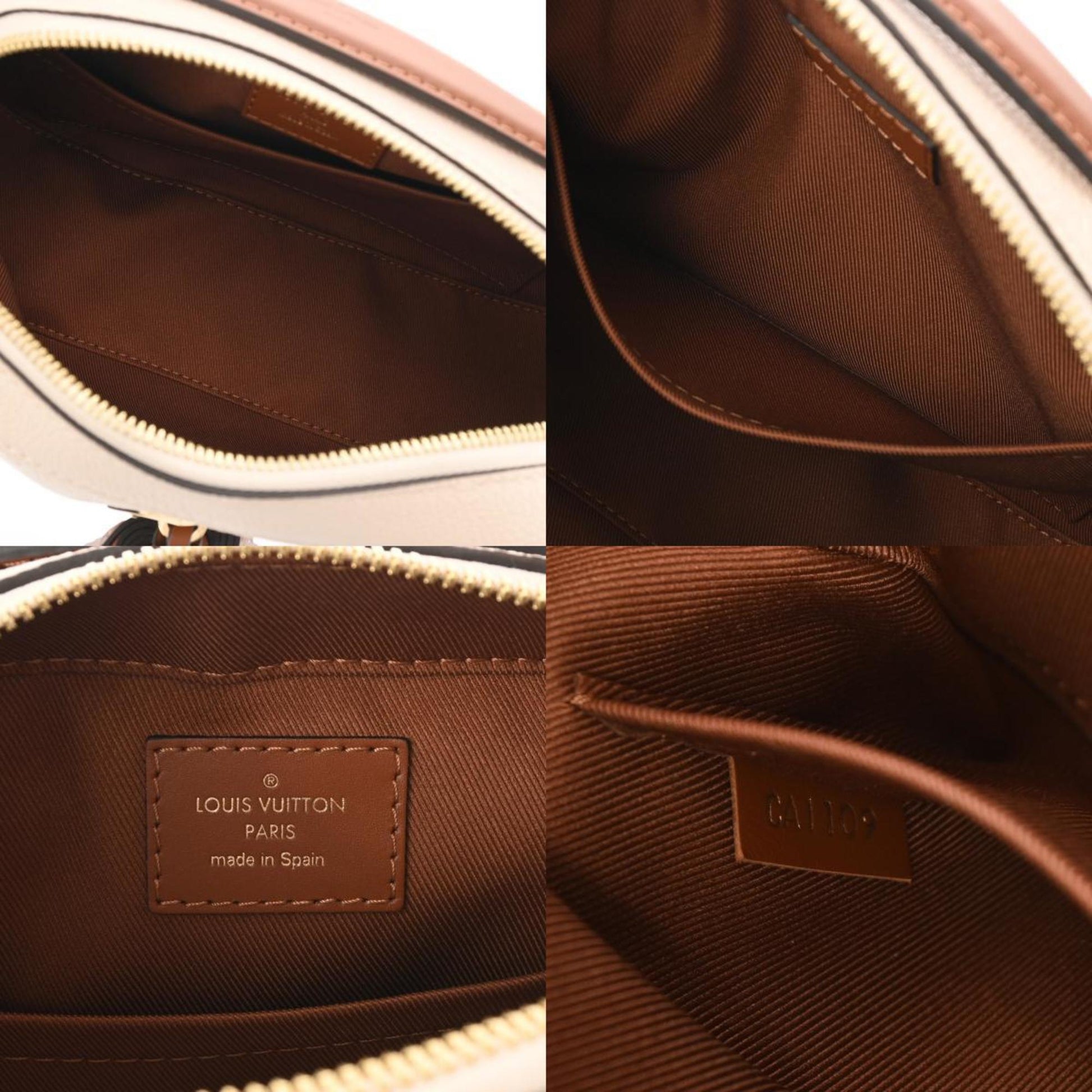 Louis Vuitton Saintonge, Ecru, Leather, shoulder