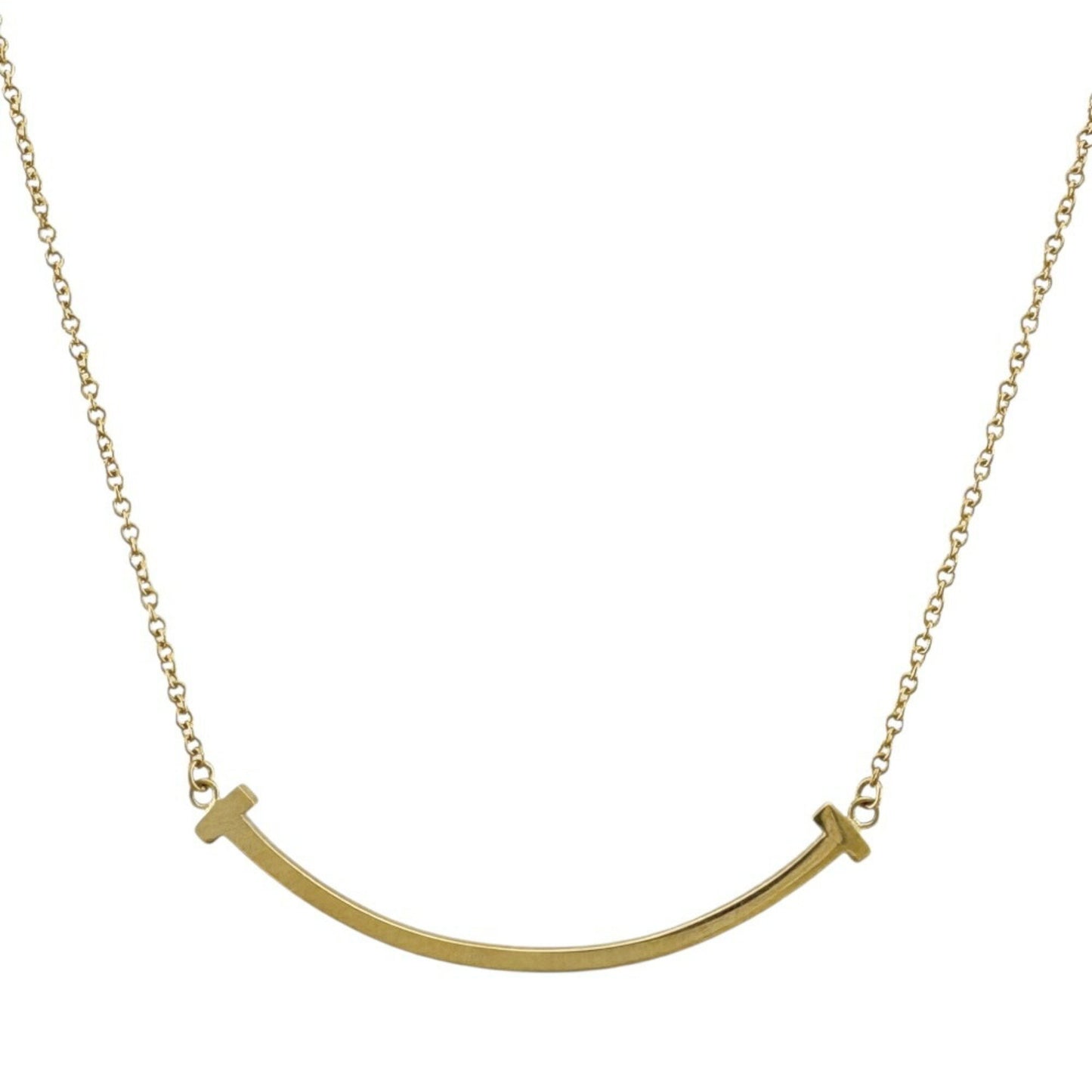 Tiffany & Co T Smile, Gold, Yellow Gold, necklace