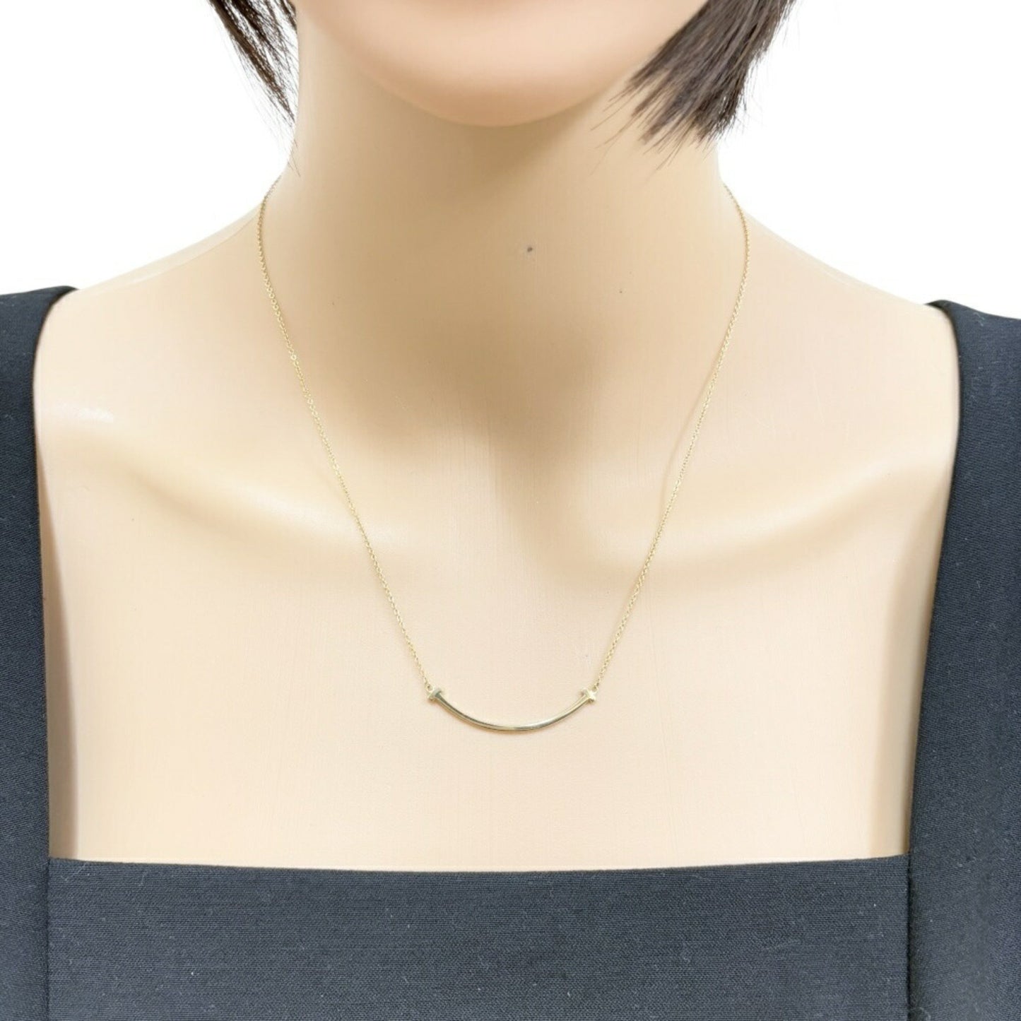 Tiffany & Co T Smile, Gold, Yellow Gold, necklace