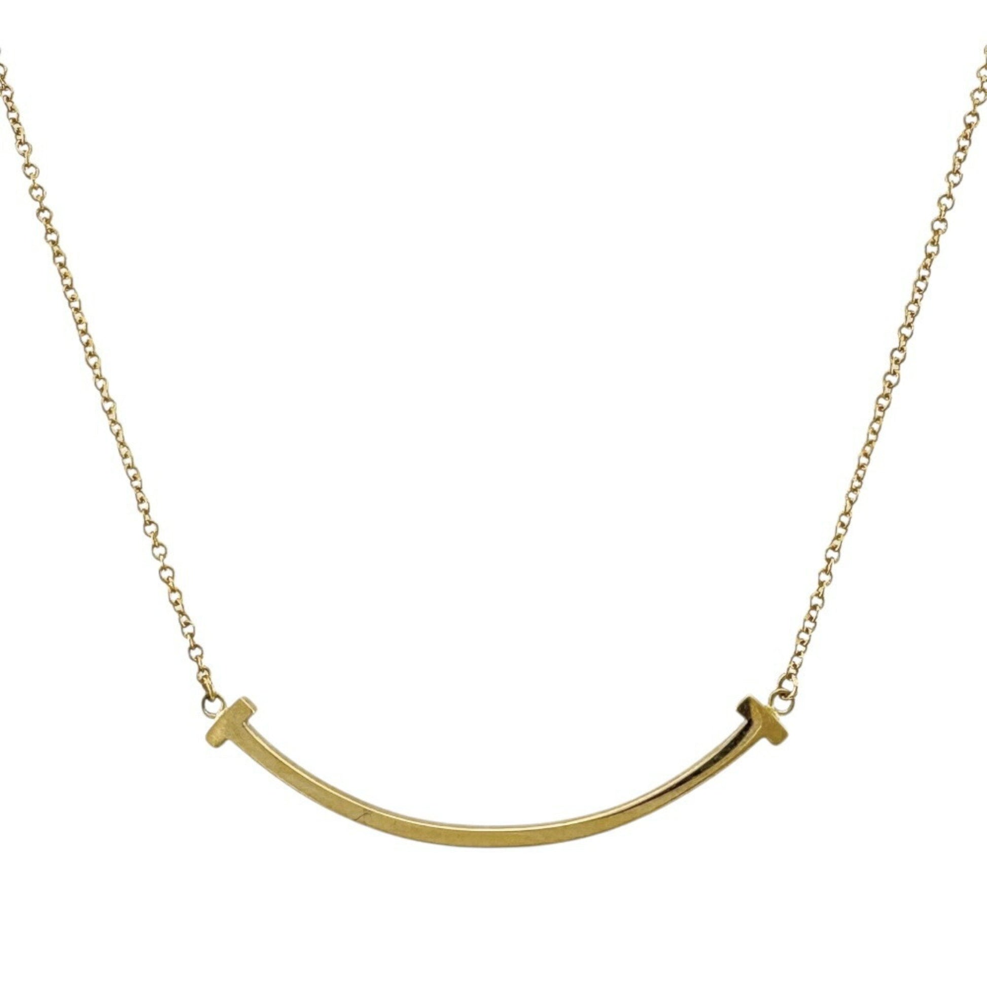 Tiffany & Co T Smile, Gold, Yellow Gold, necklace