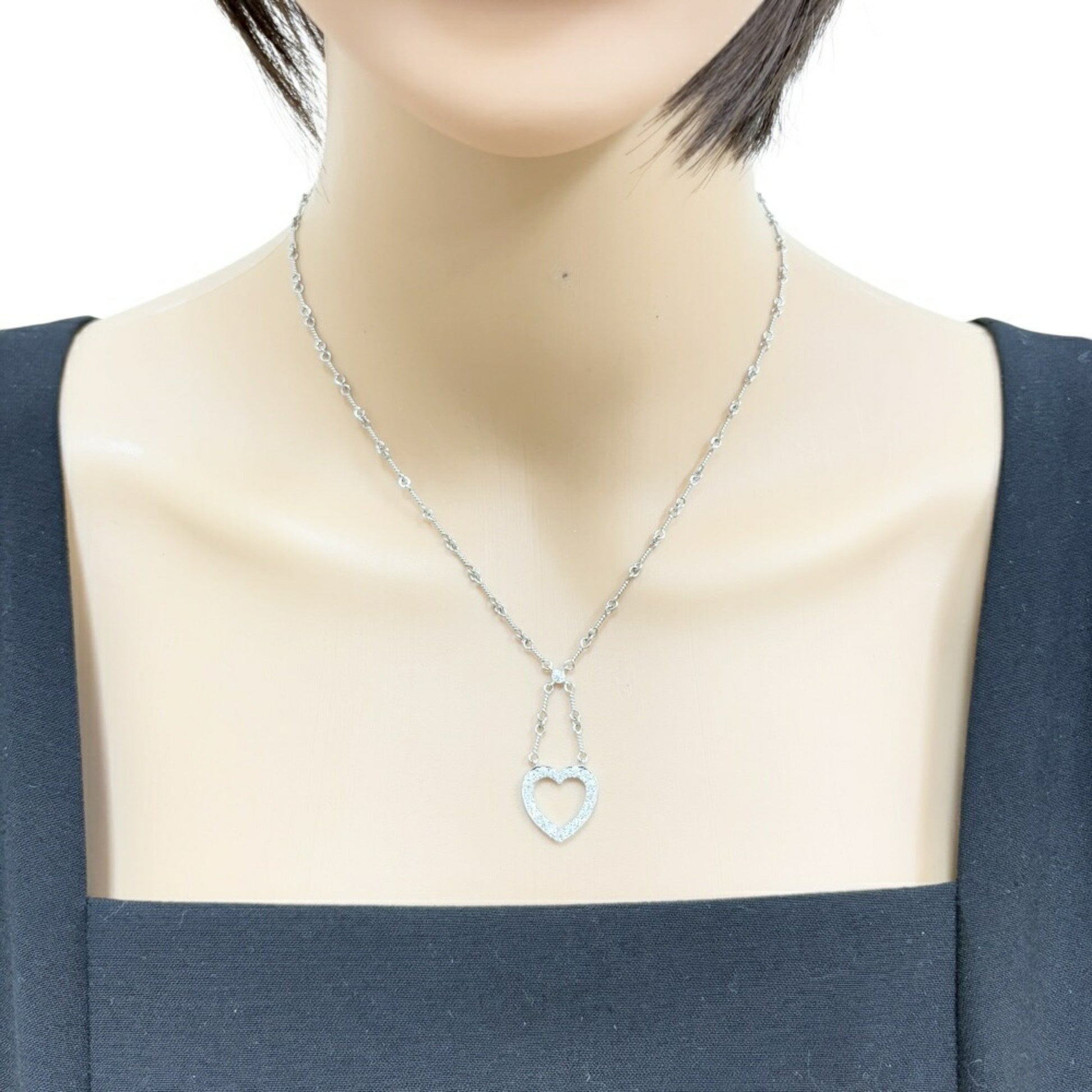 Tiffany & Co Sentimental heart, Silver, Platinum, necklace