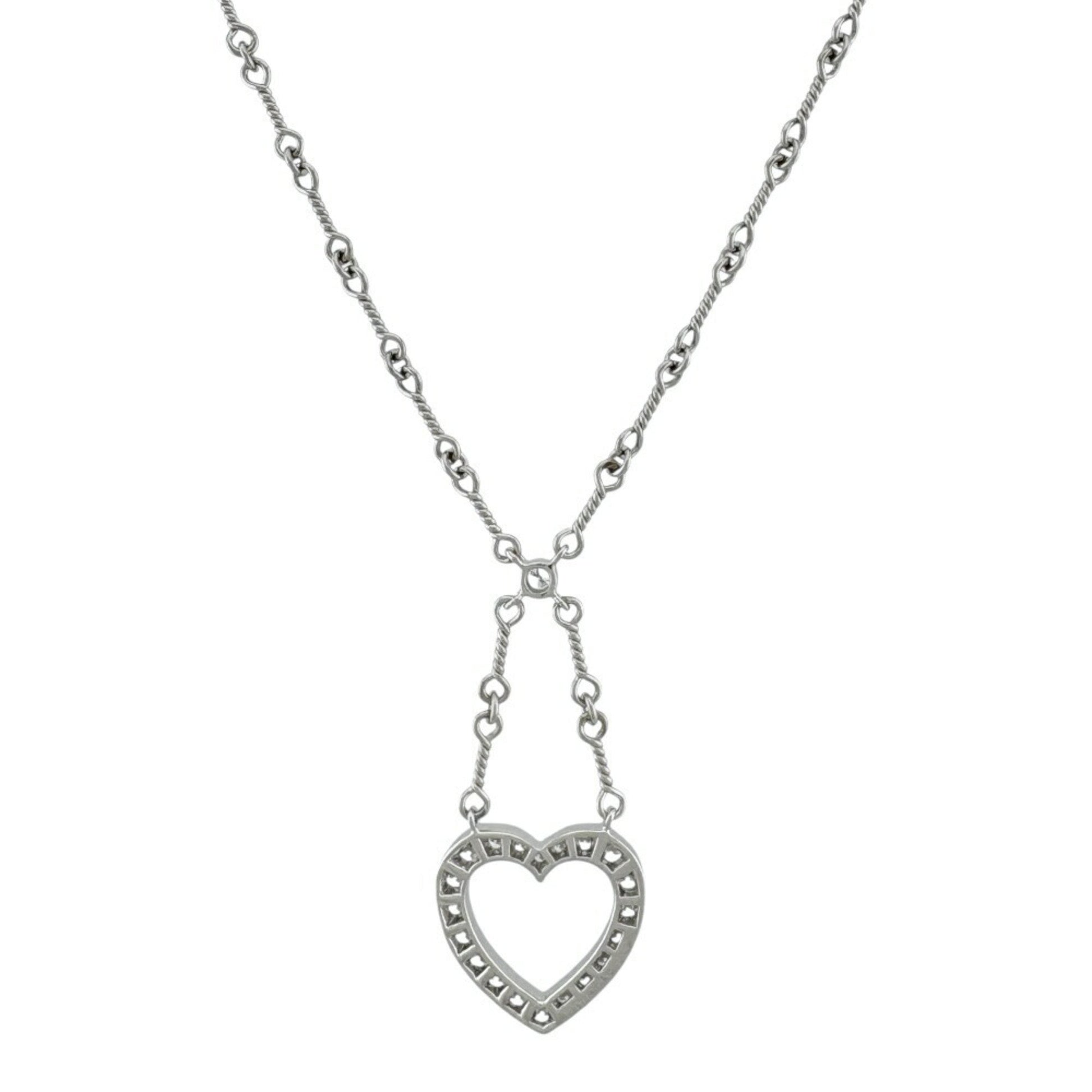 Tiffany & Co Sentimental heart, Silver, Platinum, necklace