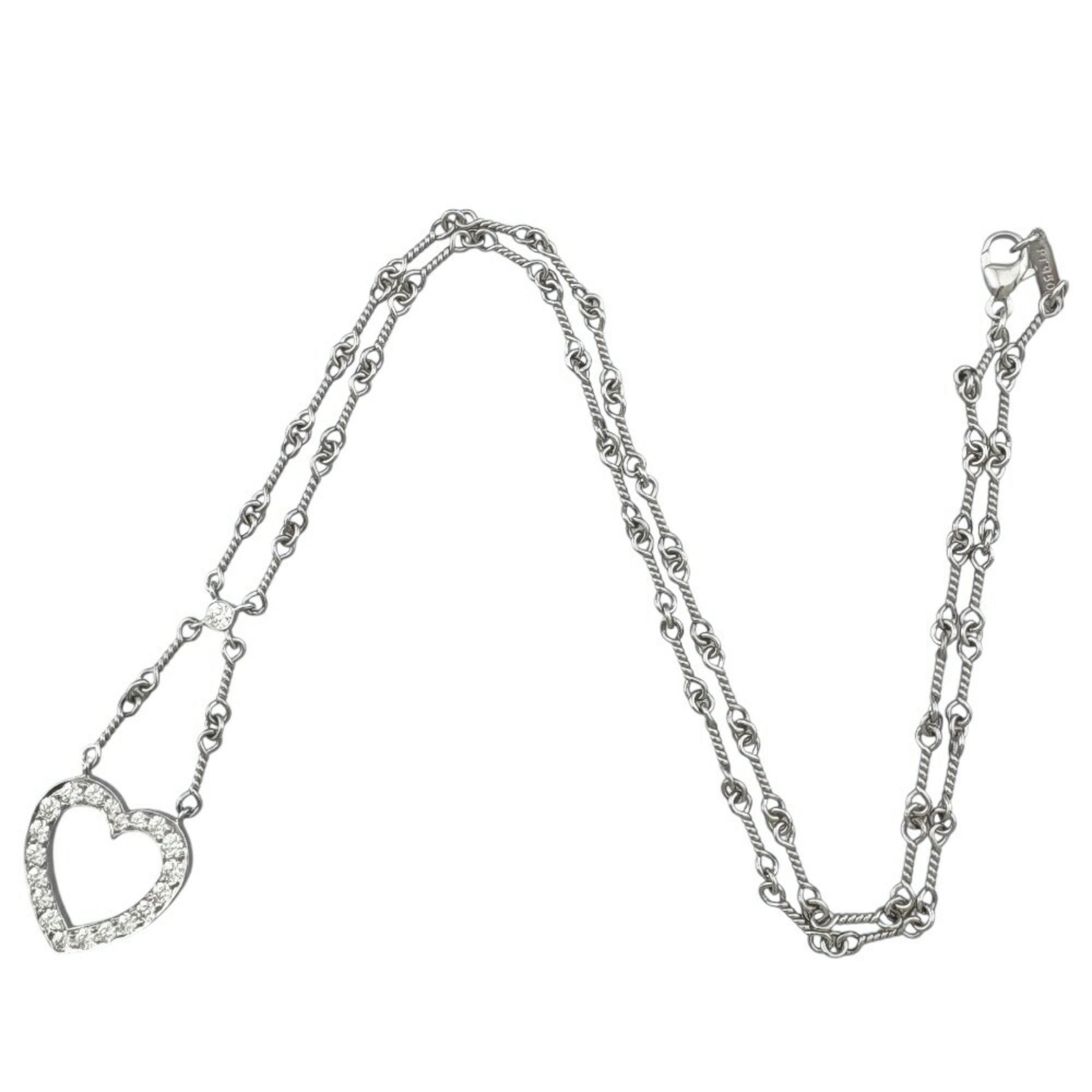 Tiffany & Co Sentimental heart, Silver, Platinum, necklace