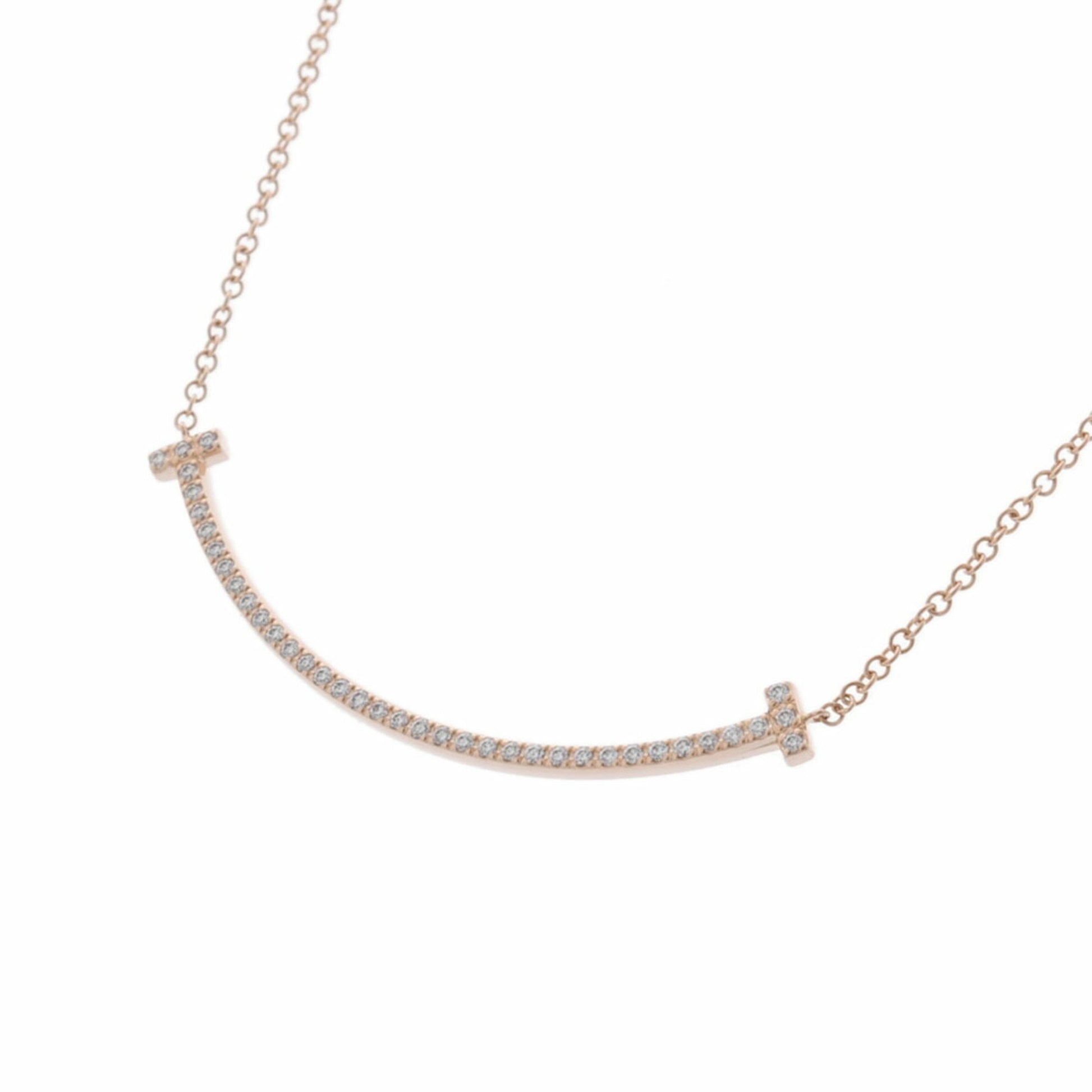 Tiffany & Co Tiffany T, Pink, Rose Gold, necklace