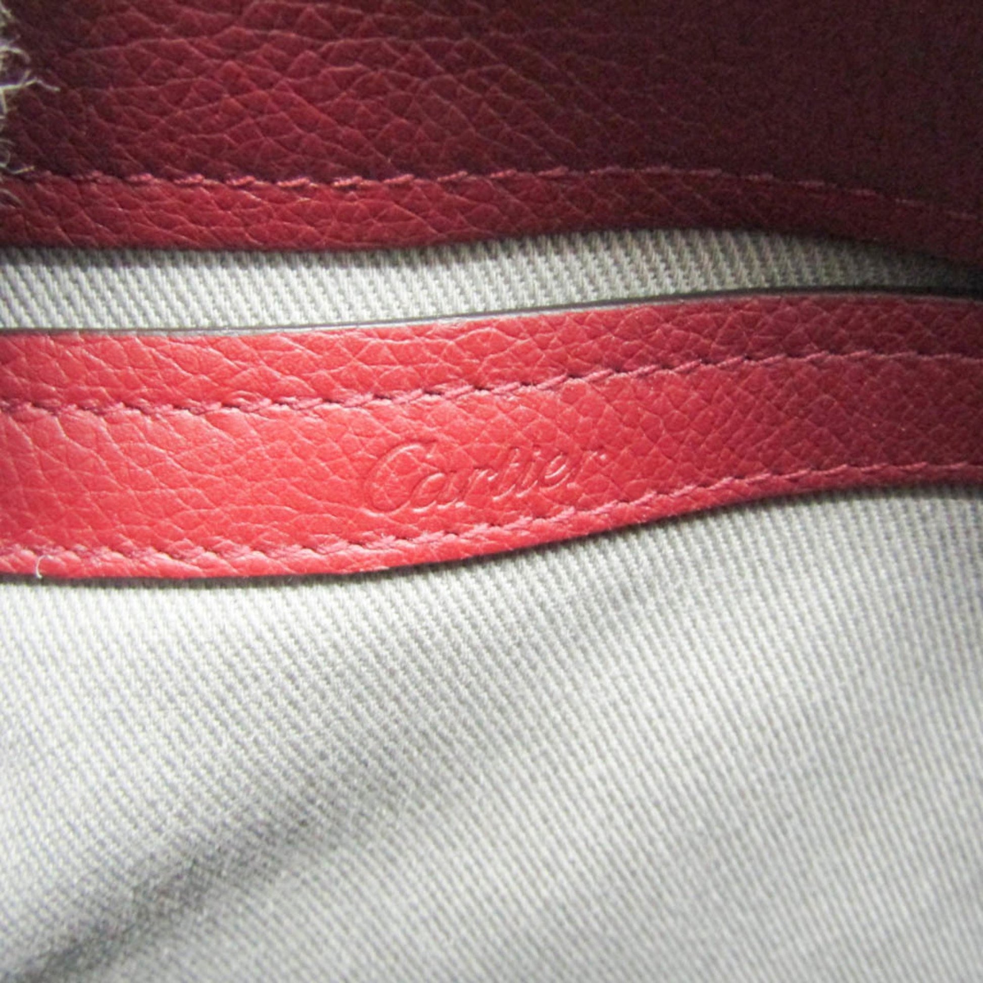 Cartier Must line, Burgundy, Leather, handbag
