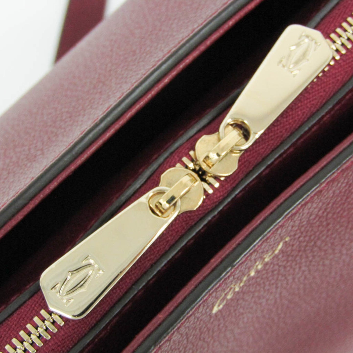 Cartier Must line, Burgundy, Leather, handbag