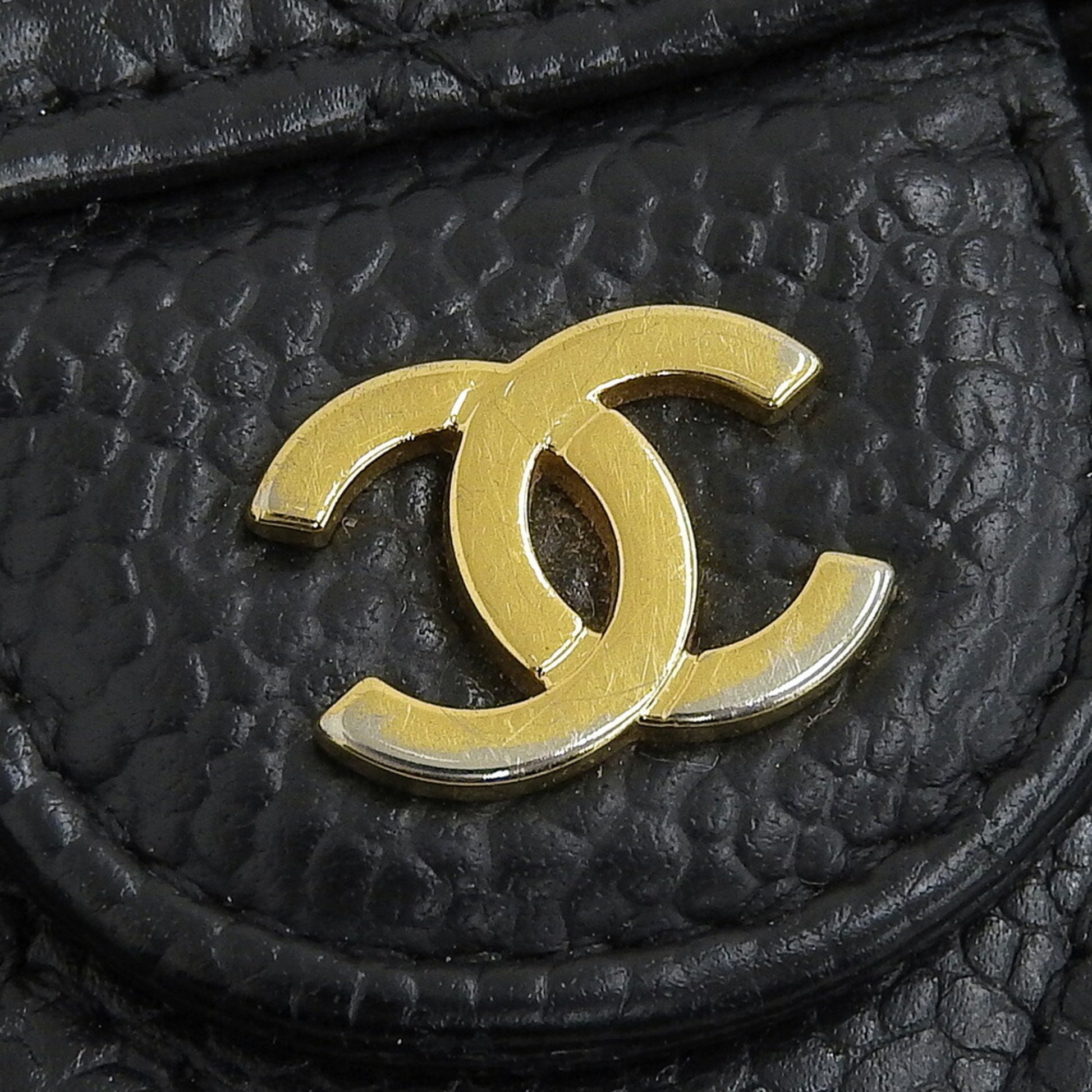 Chanel Matelassé, Black, Leather, wallet