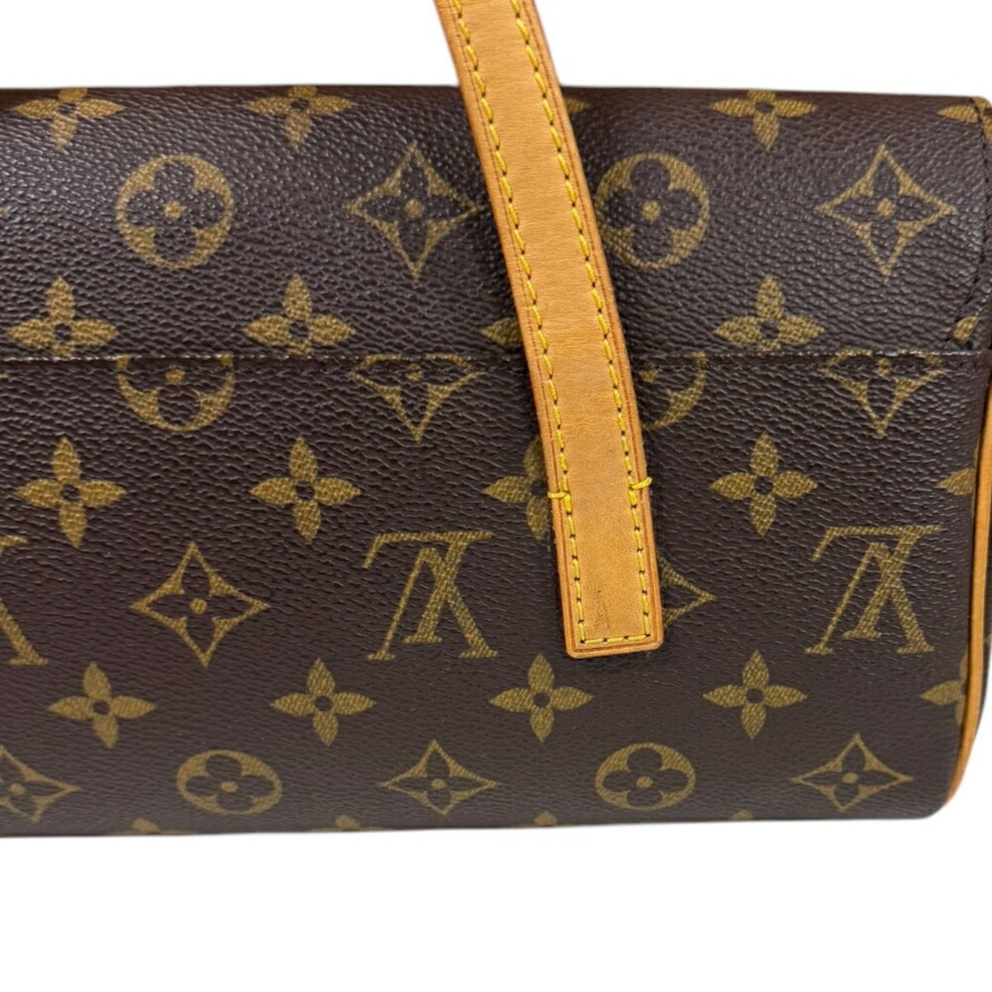 Louis Vuitton Sonatine, Brown, Canvas, handbag
