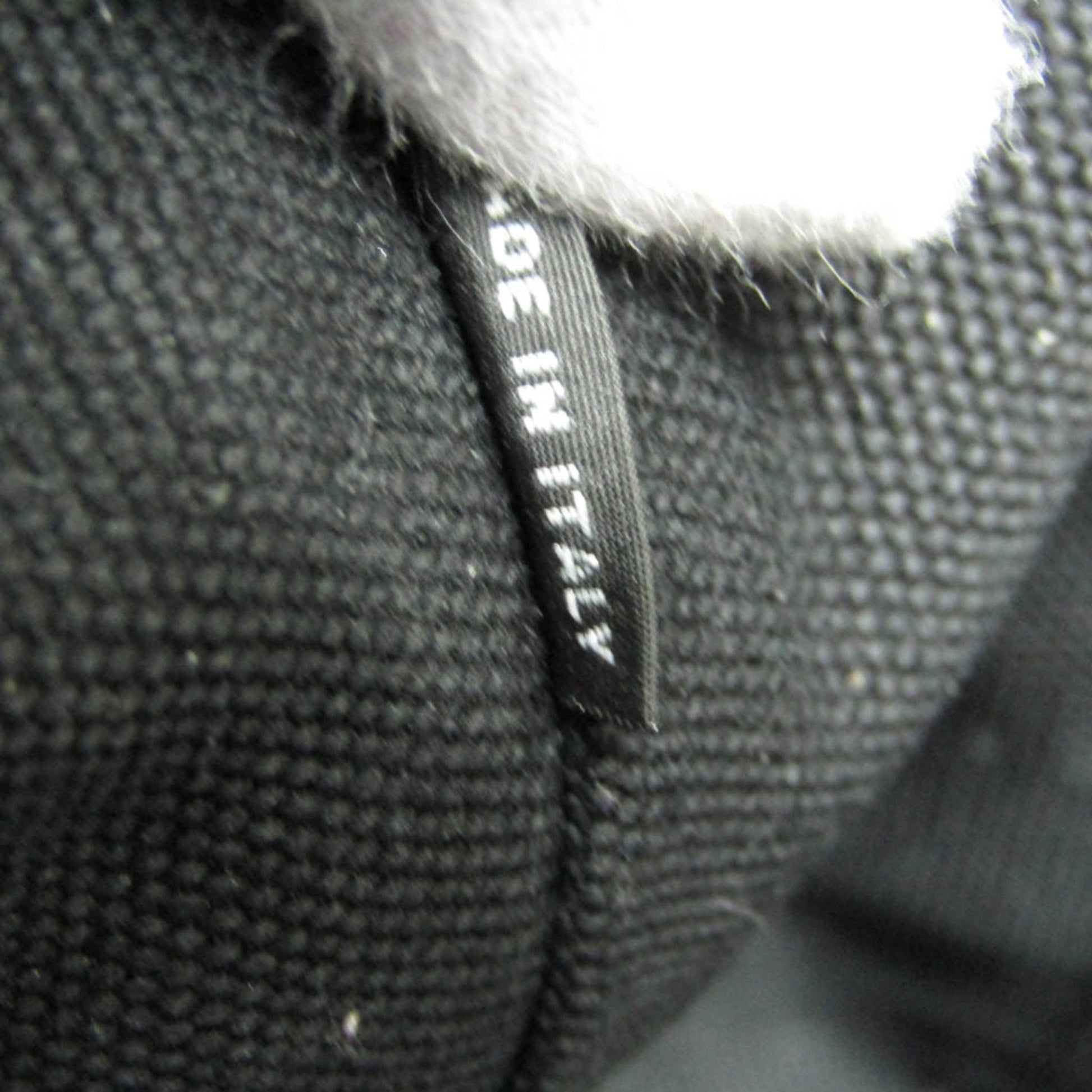 Prada Canapa, Black, Canvas, shoulder