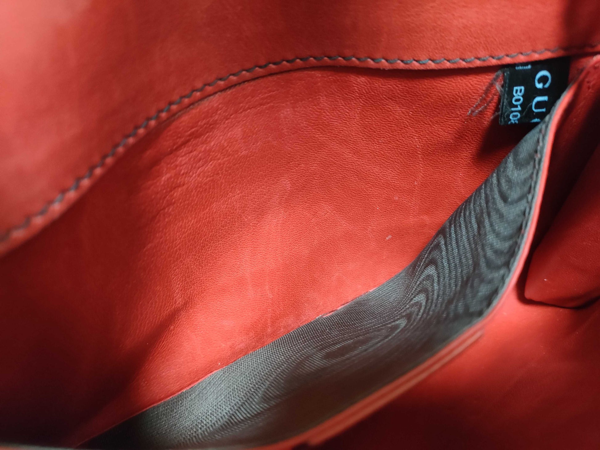 Gucci Emily, Red, Leather, shoulder