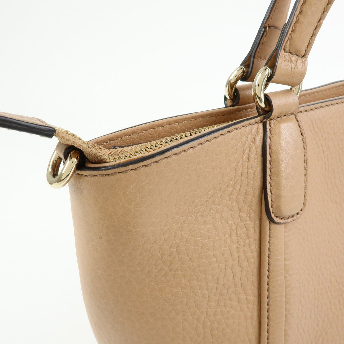 Gucci Soho Working Leather, Beige, Leather, Tote Bag