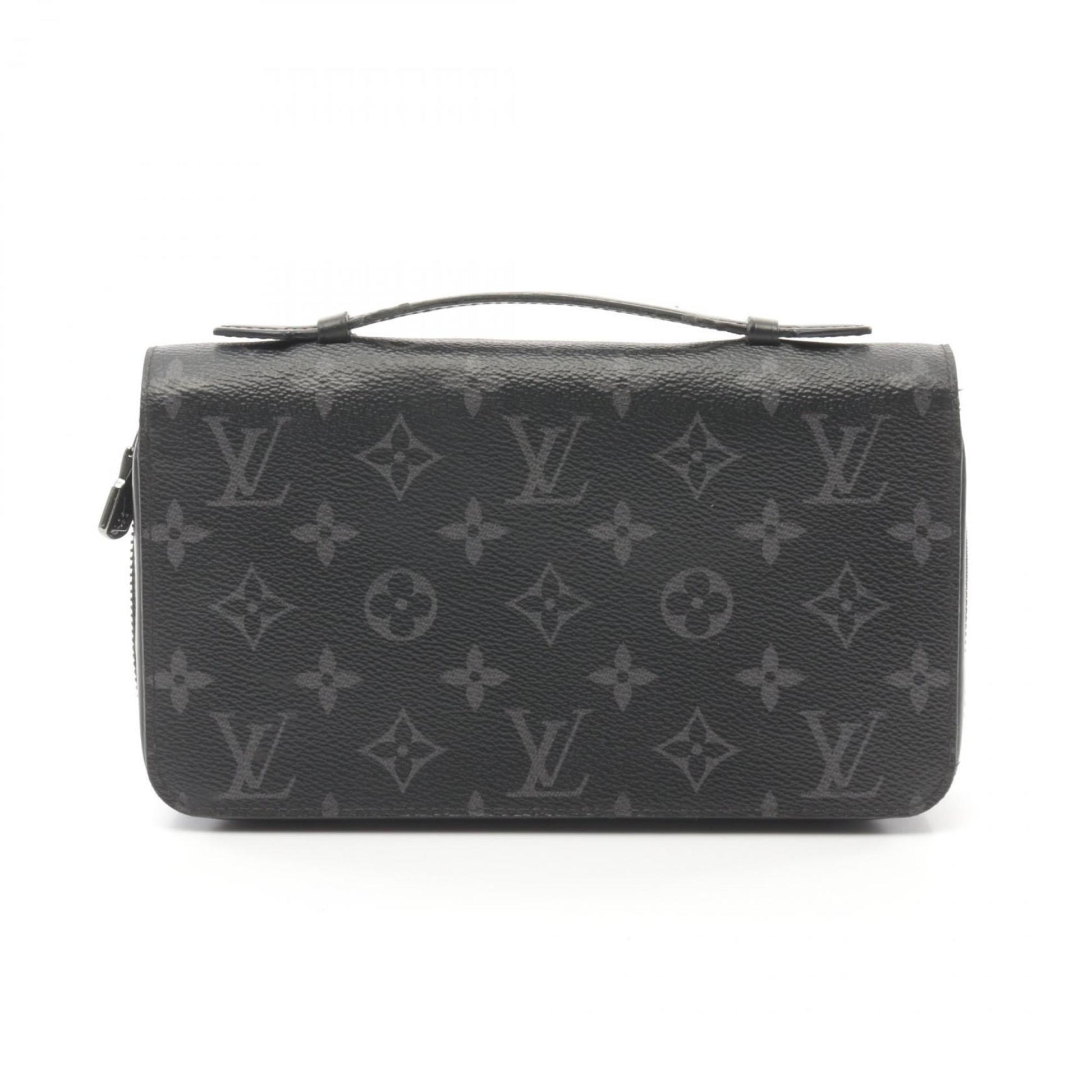 Louis Vuitton Zippy XL, Black, Canvas, wallet