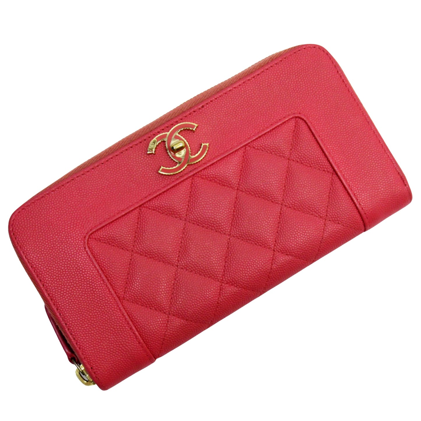 Chanel, Pink, Leather, wallet