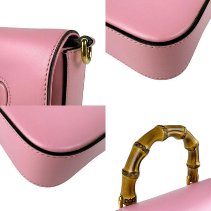 Gucci Bamboo, Pink, Leather, clutch