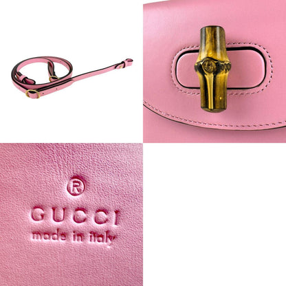 Gucci Bamboo, Pink, Leather, clutch