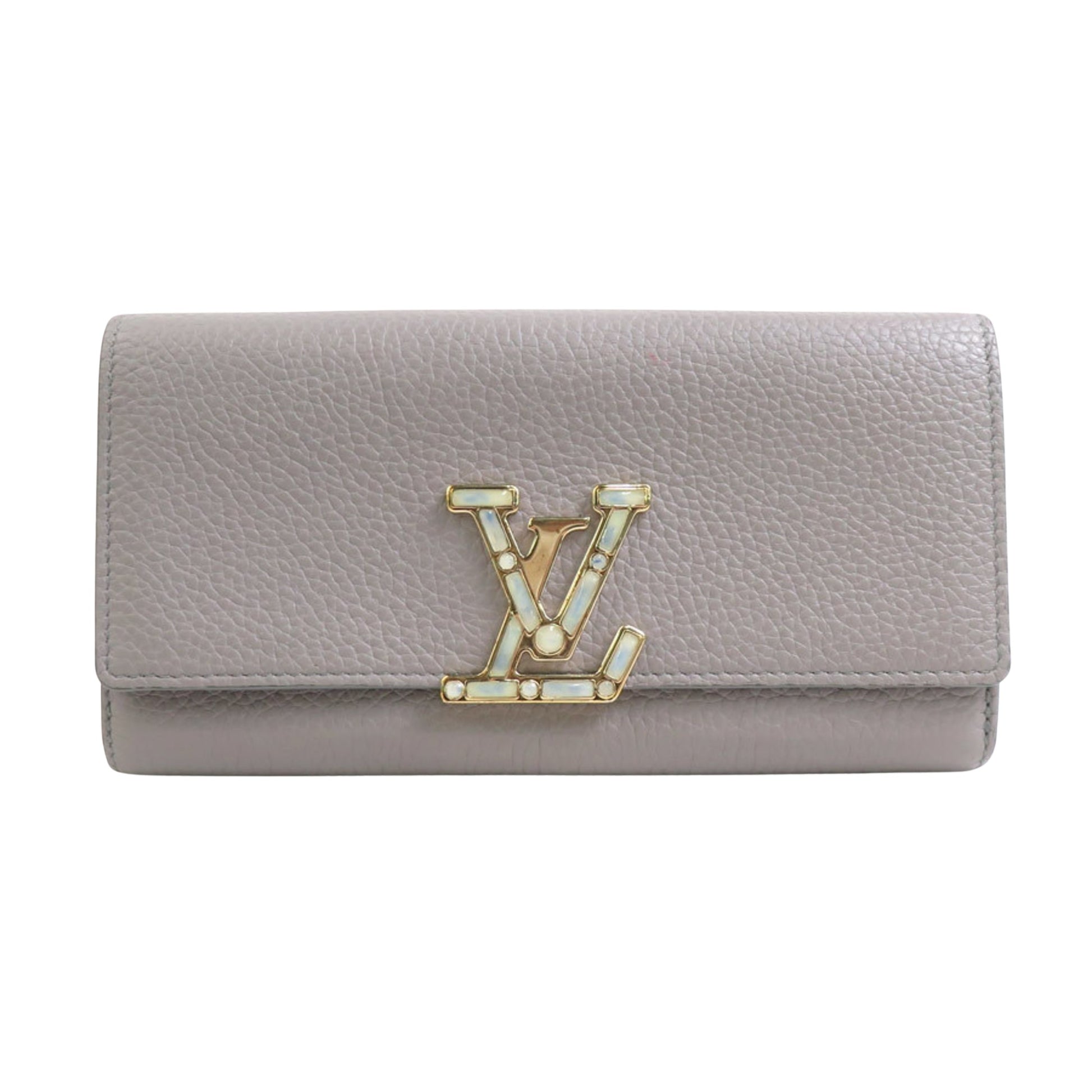 Louis Vuitton, Grey, Leather, wallet