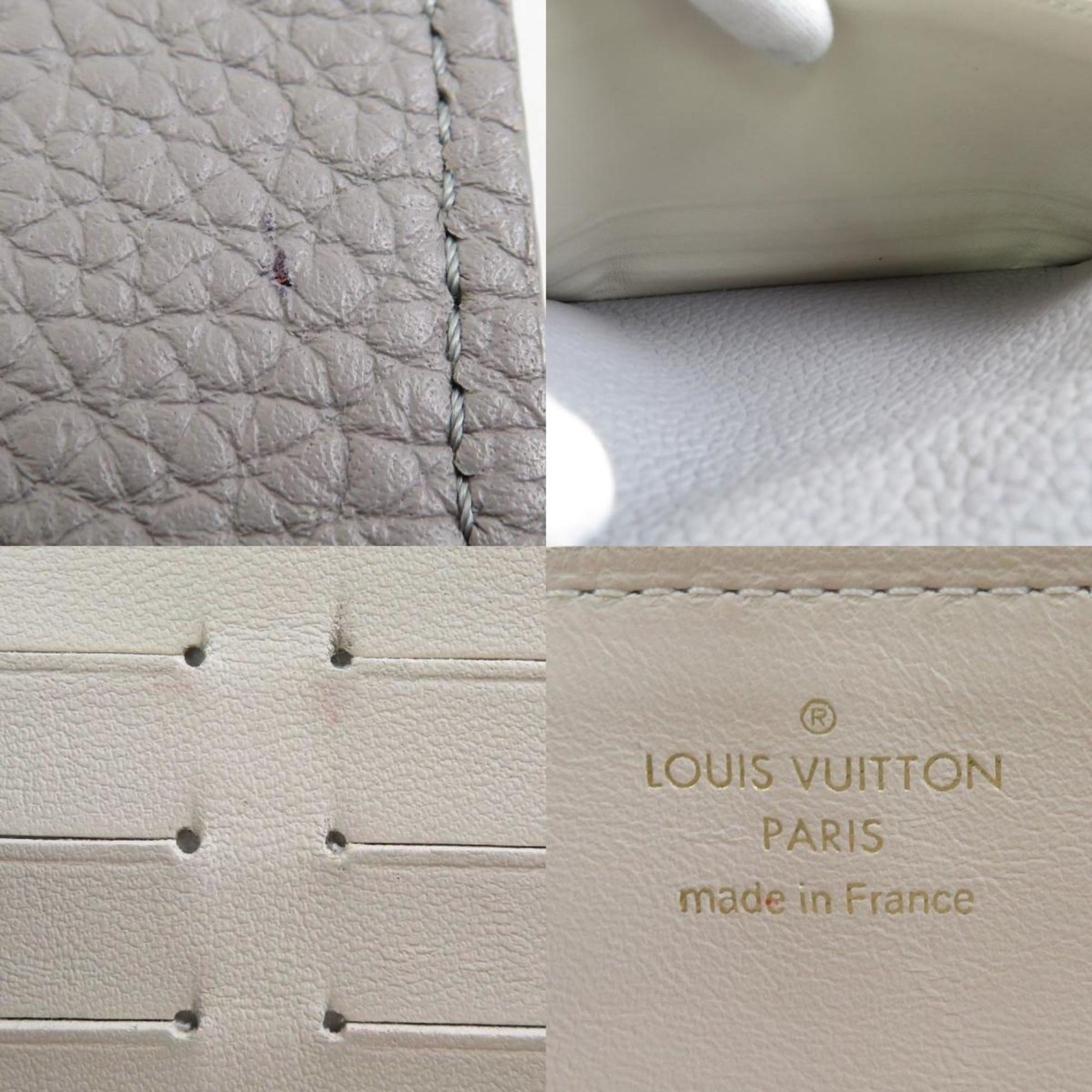 Louis Vuitton, Grey, Leather, wallet