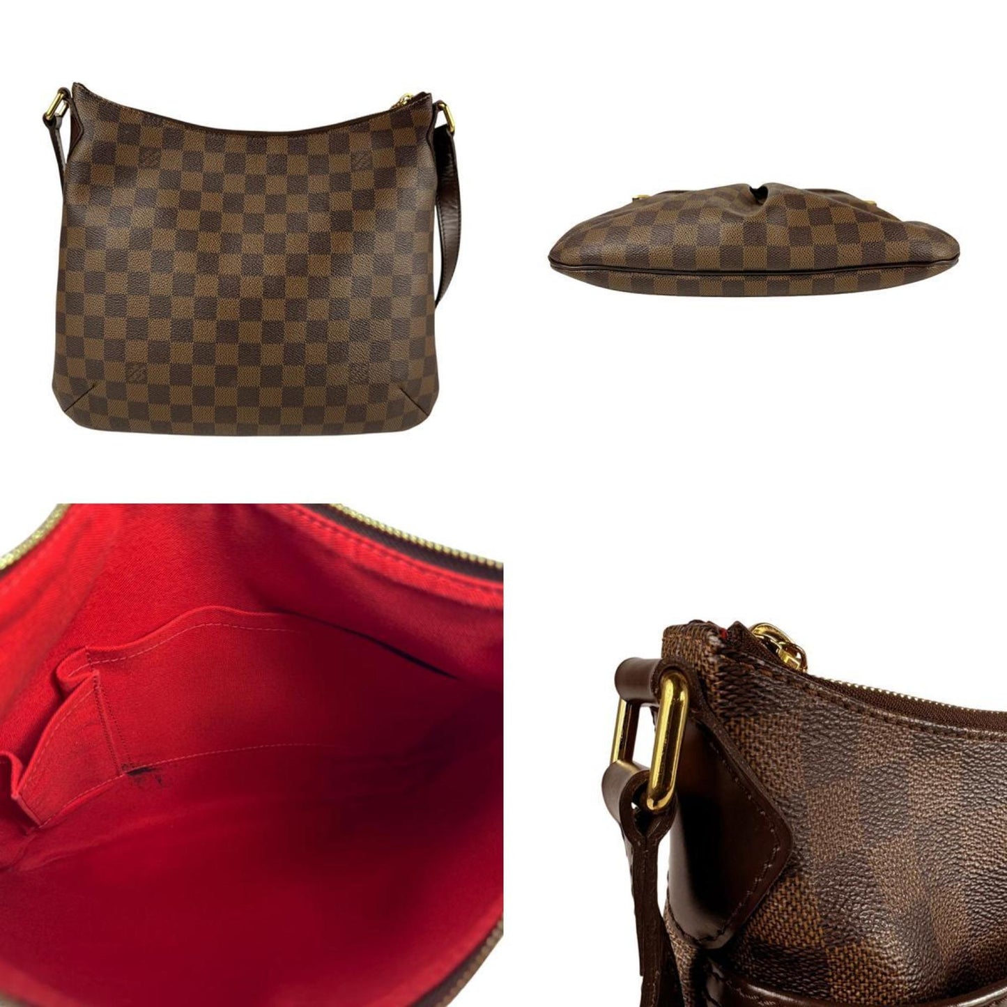 Louis Vuitton Bloomsbury, Brown, Canvas, shoulder