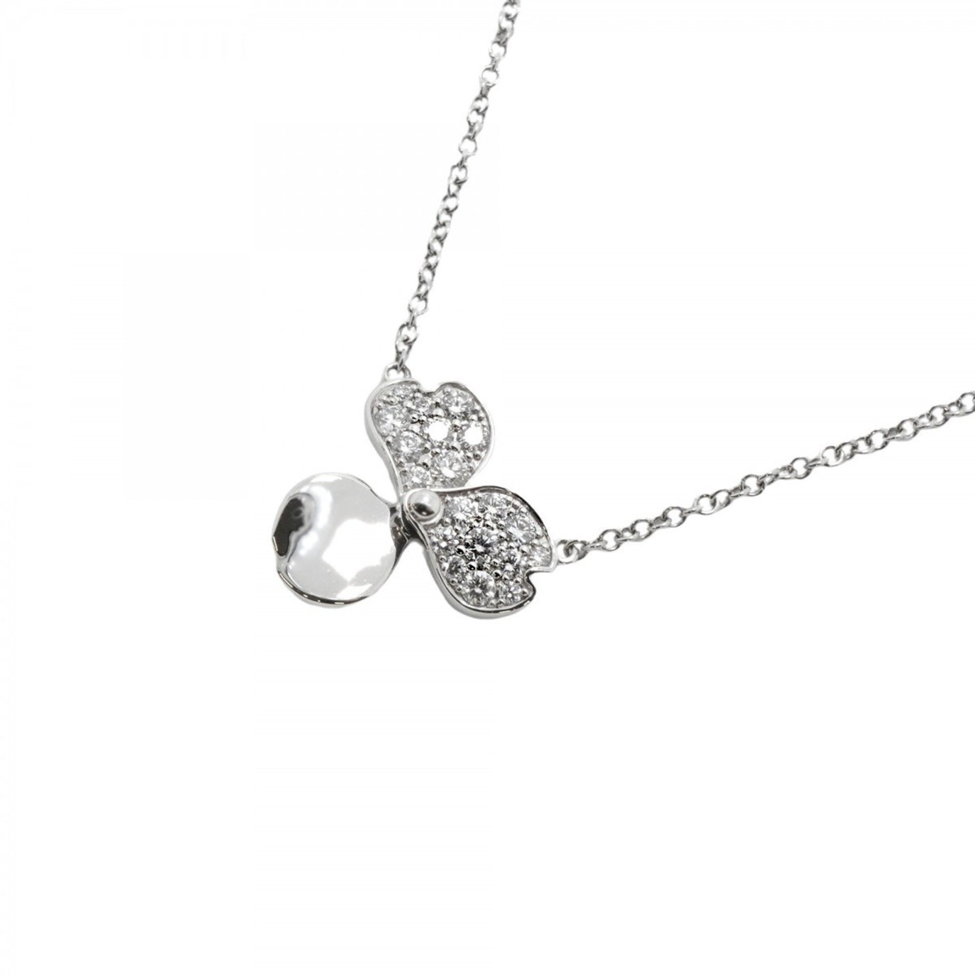 Tiffany & Co Paper flowers, Silver, Platinum, necklace