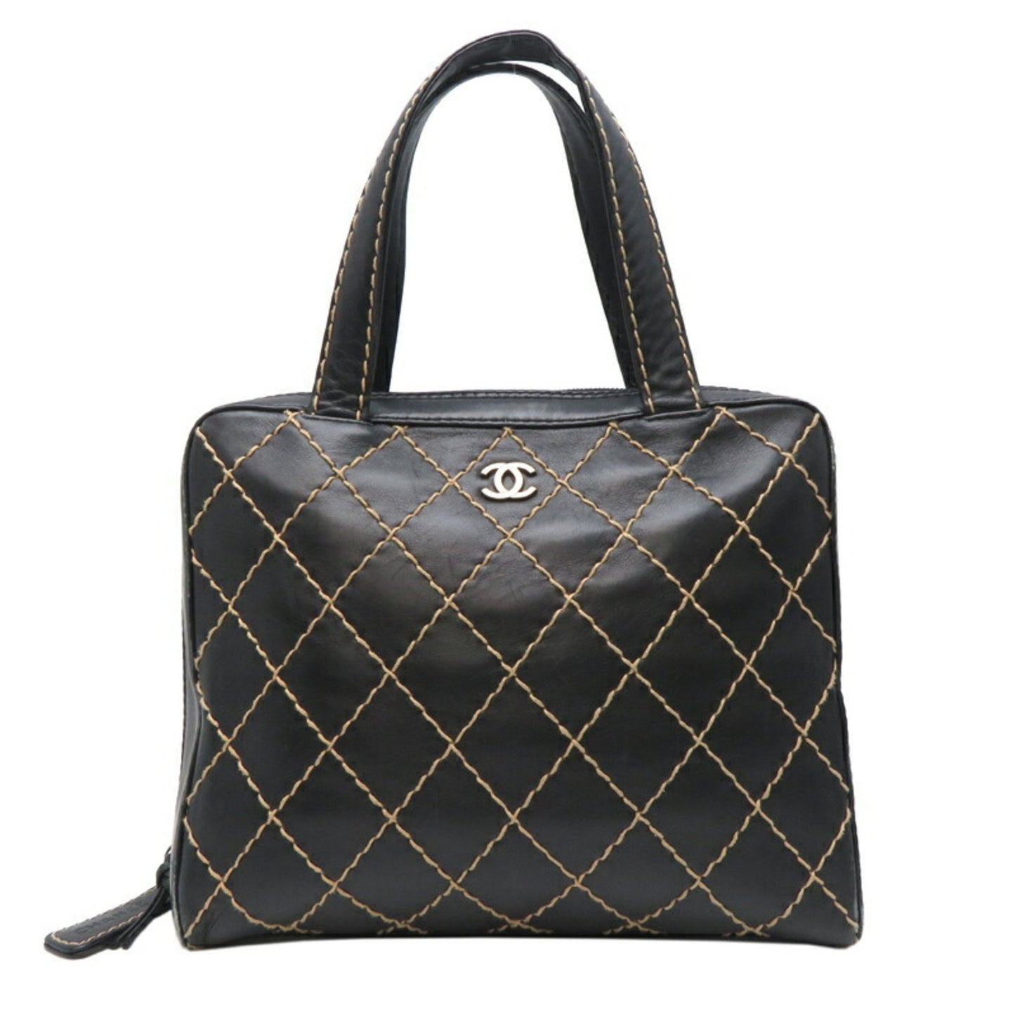 Chanel Wild stitch, Black, Leather, tote
