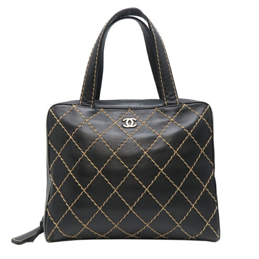 Chanel Wild stitch, Black, Leather, tote