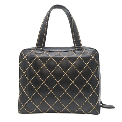 Chanel Wild stitch, Black, Leather, tote